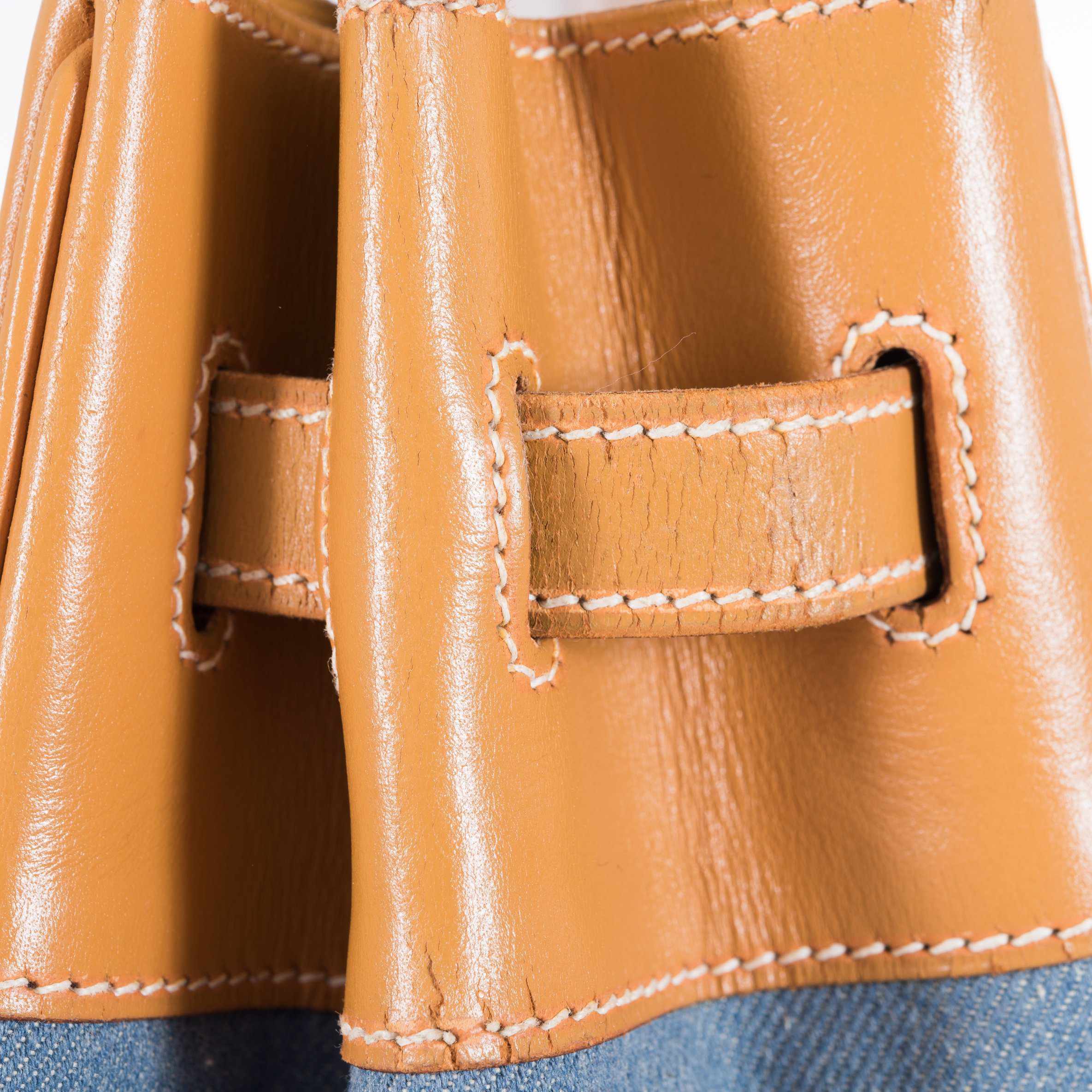 Hermès Birkin 35 Denim & Vache Naturelle Gold Hardware