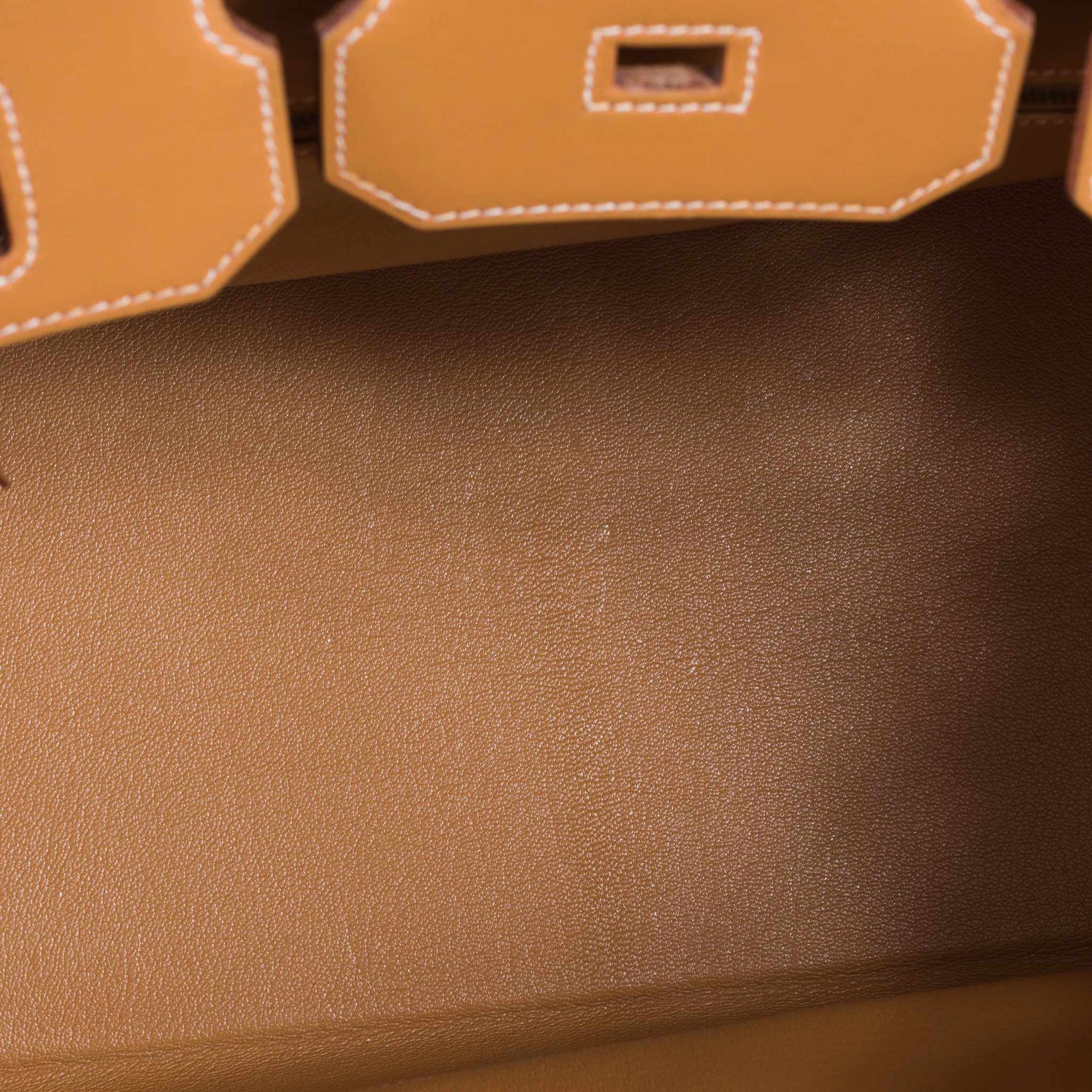 Hermès Birkin 35 Denim & Vache Naturelle Gold Hardware