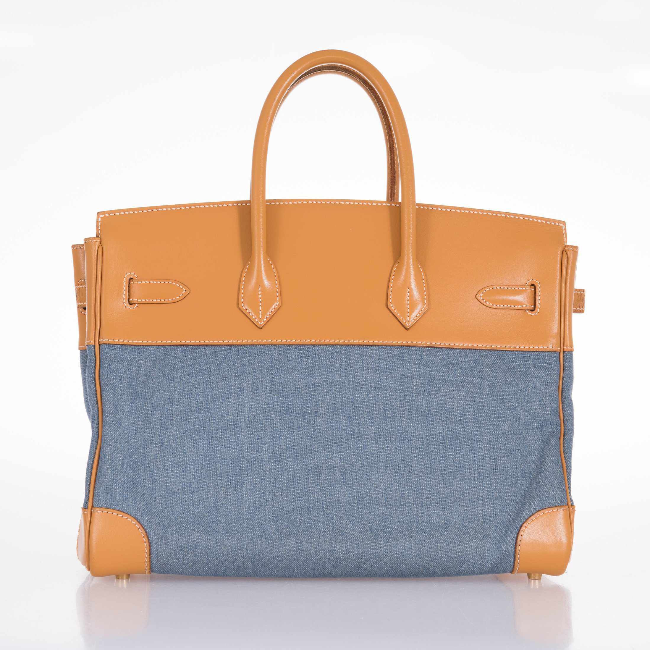 Hermès Birkin 35 Denim & Vache Naturelle Gold Hardware