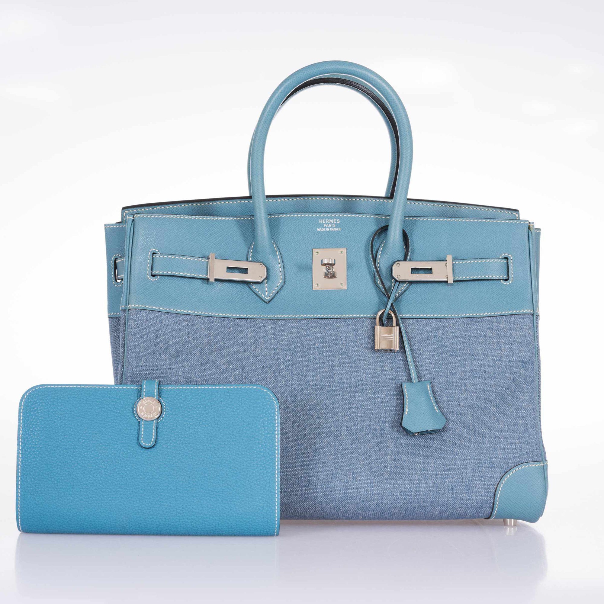 Hermès Birkin 35 Denim &amp; Blue Jean Epsom Palladium Hardware