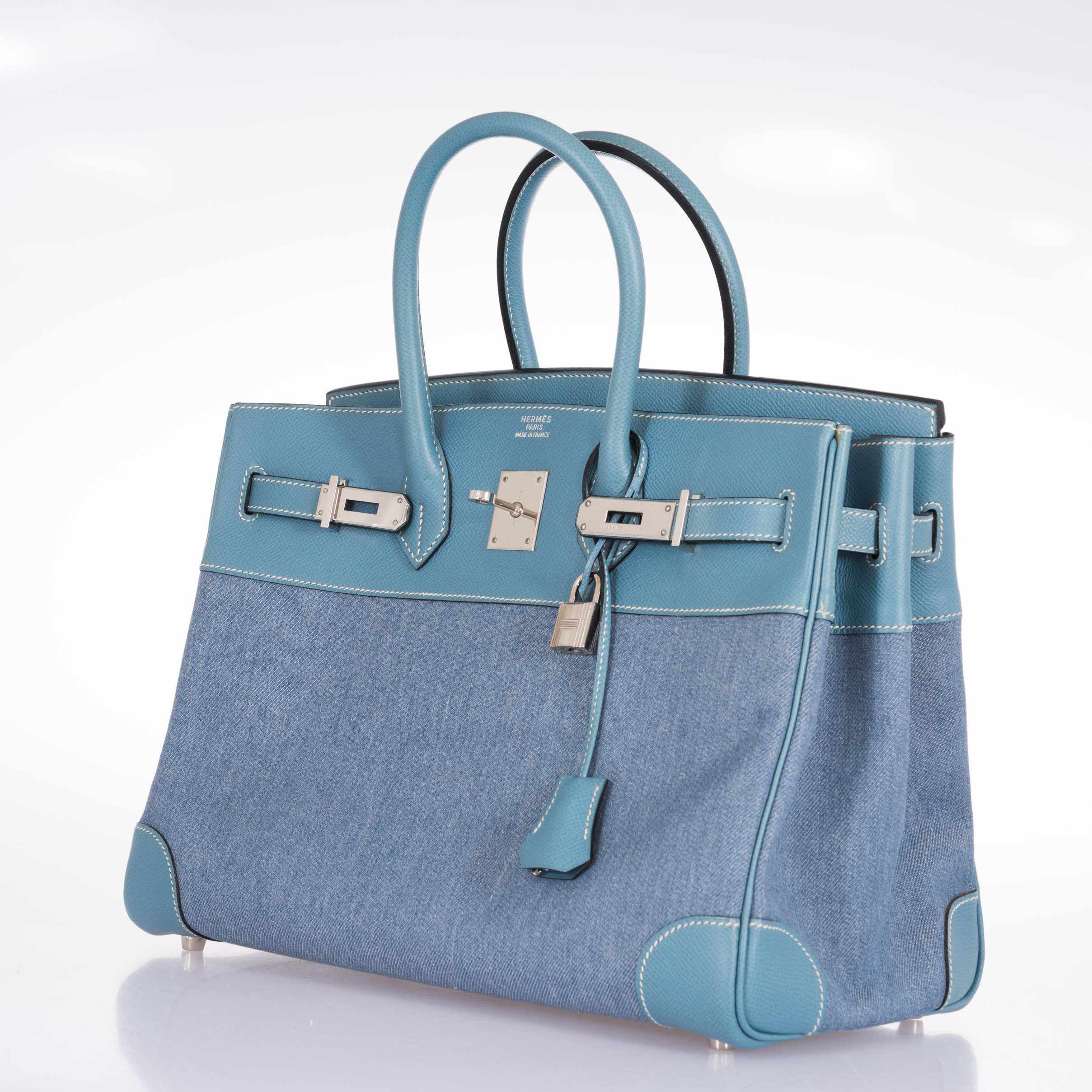 Hermès Birkin 35 Denim &amp; Blue Jean Epsom Palladium Hardware
