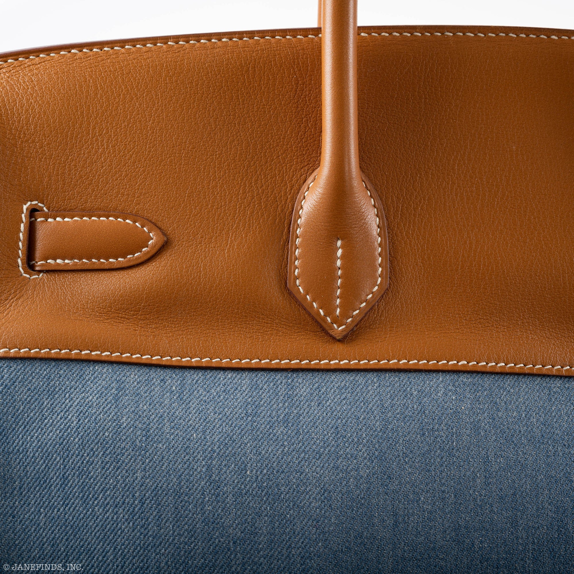Hermès Birkin 35 Denim and Barenia Gold Hardware