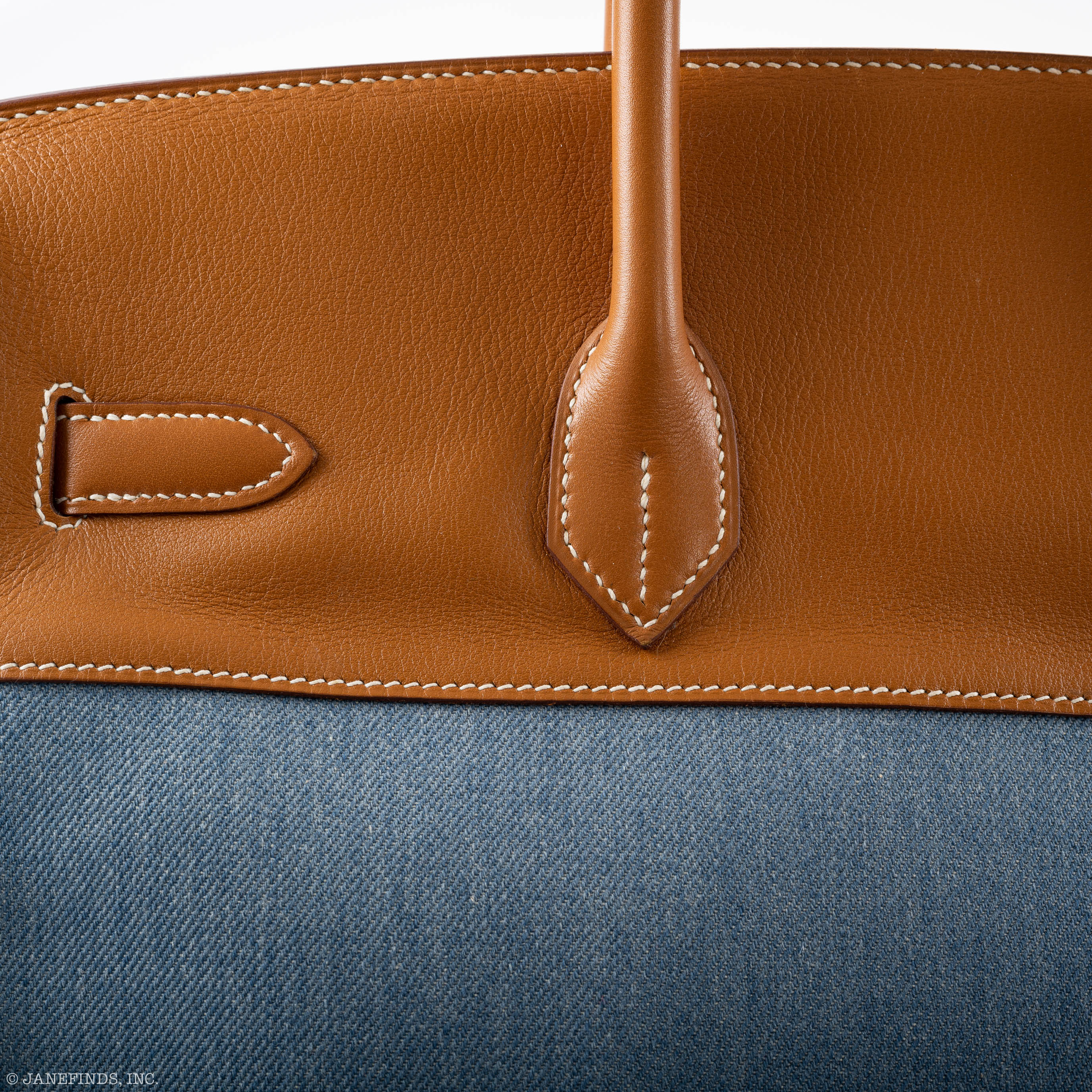 Hermès Birkin 35 Denim and Barenia Gold Hardware