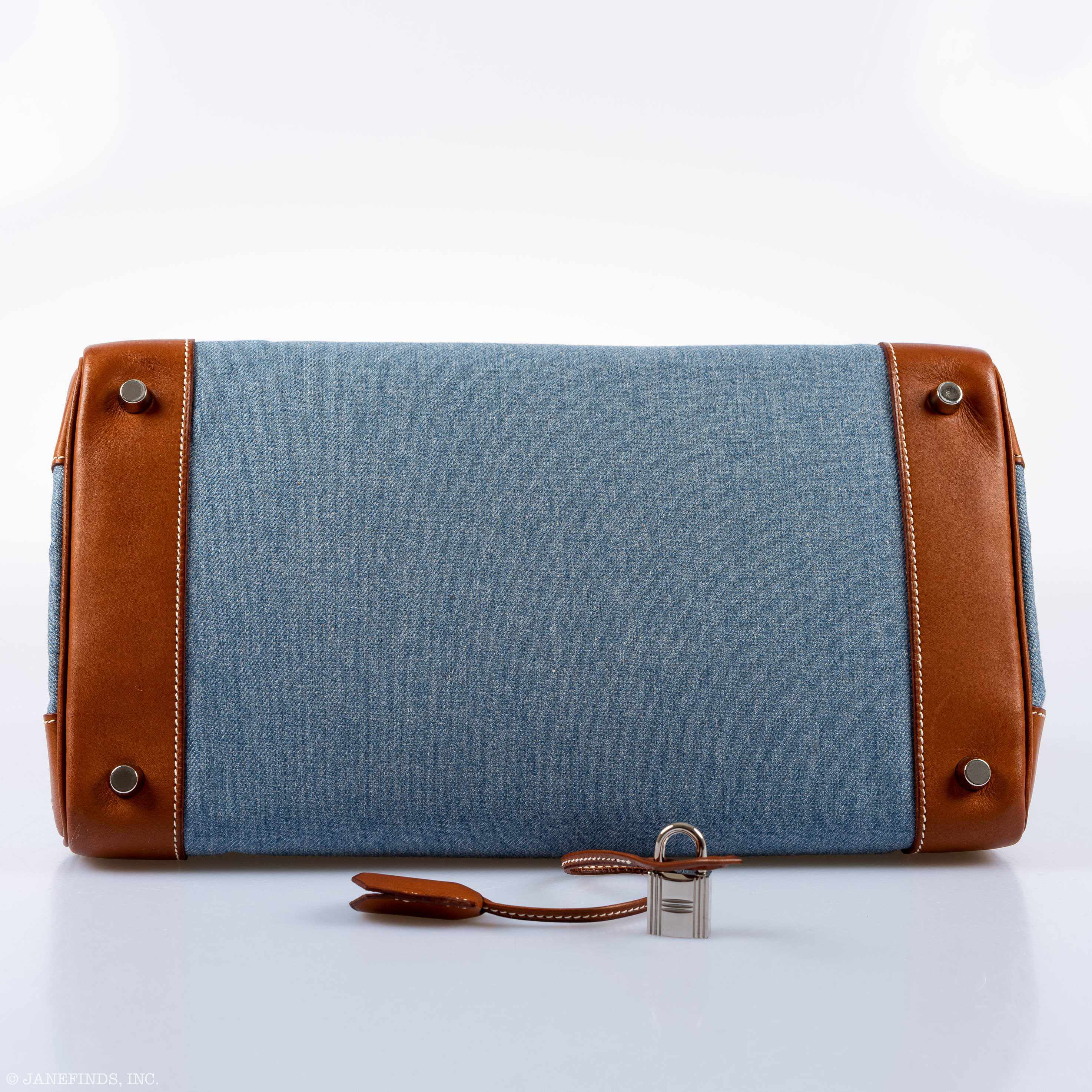 Hermès Birkin 35 Denim and Barenia Palladium Hardware