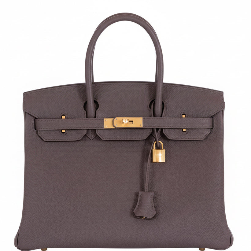 Hermès Birkin 35 Etain Tin Grey Togo Gold Hardware