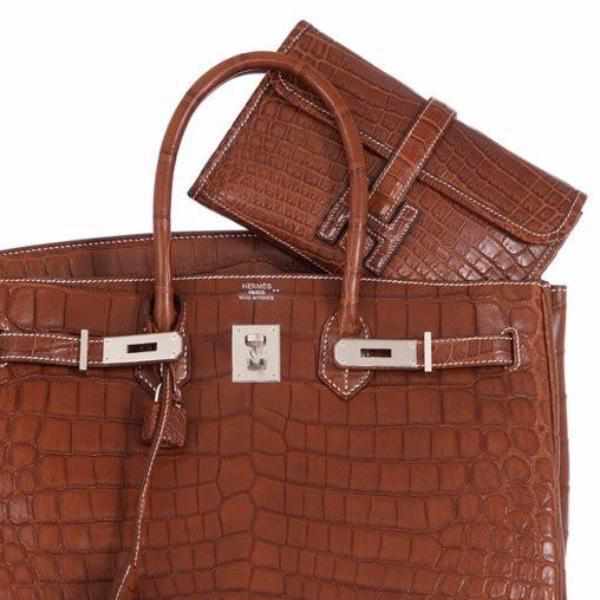 Hermès Birkin 35 Fauve Barenia Niloticus Crocodile Palladium Hardware