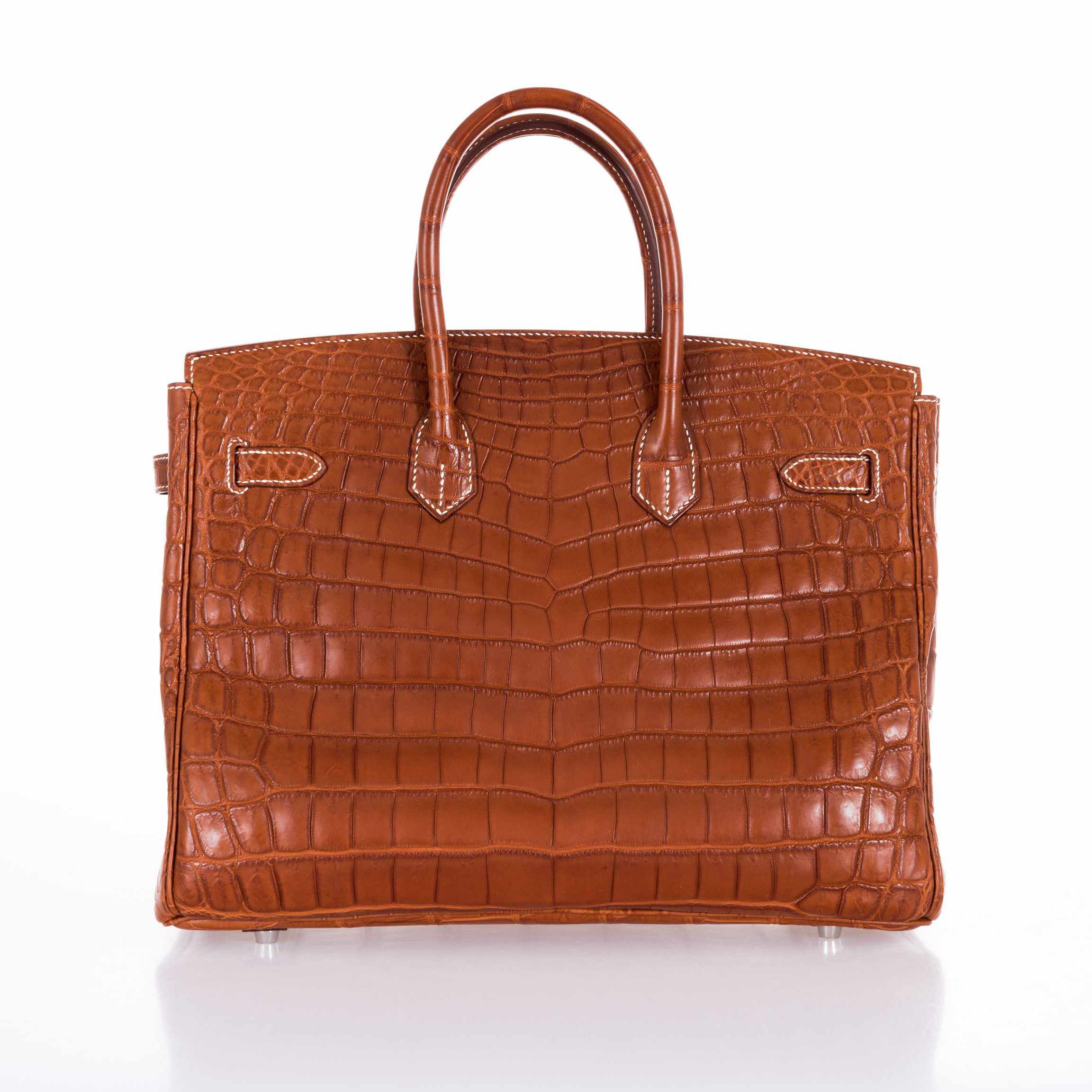 Hermès Birkin 35 Fauve Barenia Niloticus Crocodile Palladium Hardware