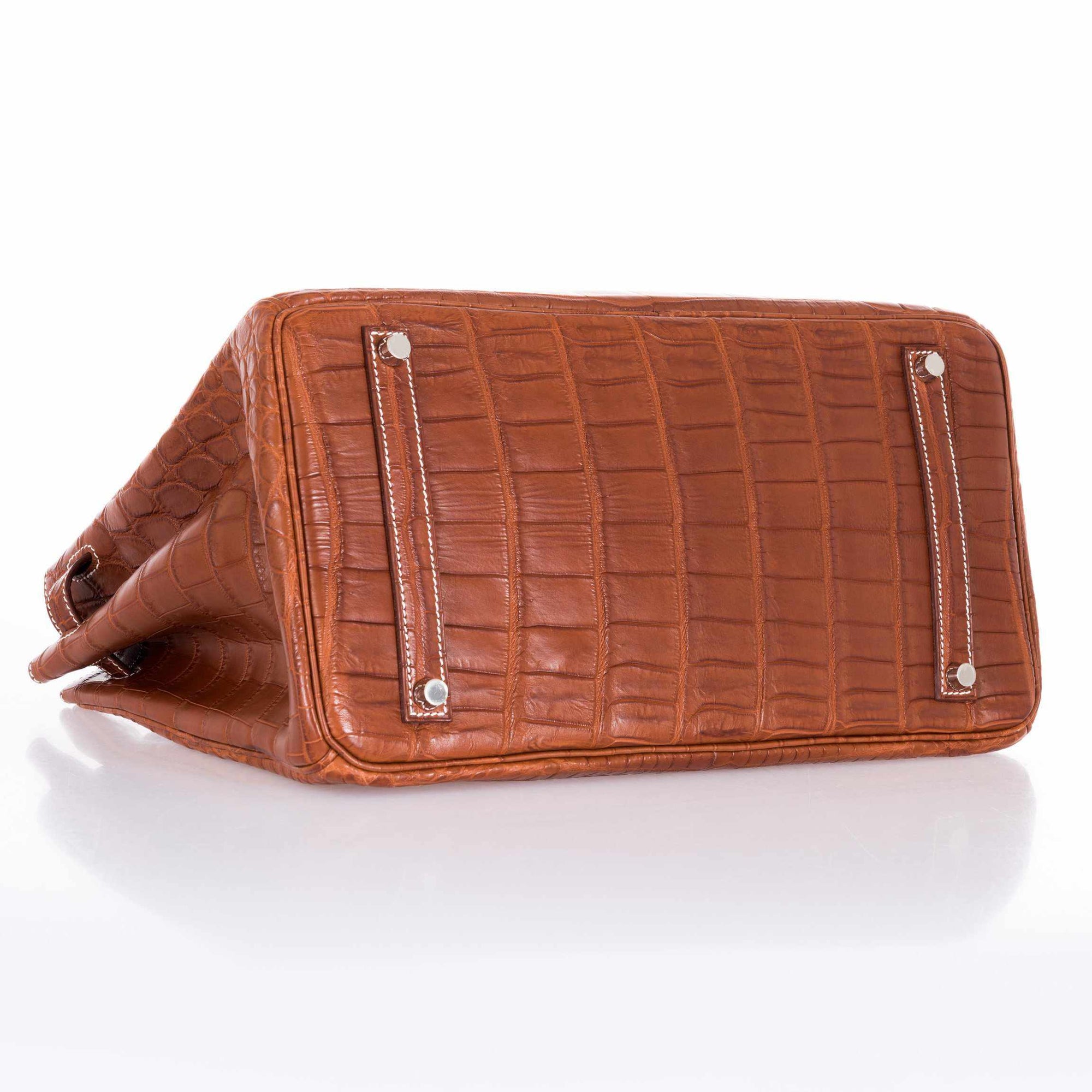 Hermès Birkin 35 Fauve Barenia Niloticus Crocodile Palladium Hardware