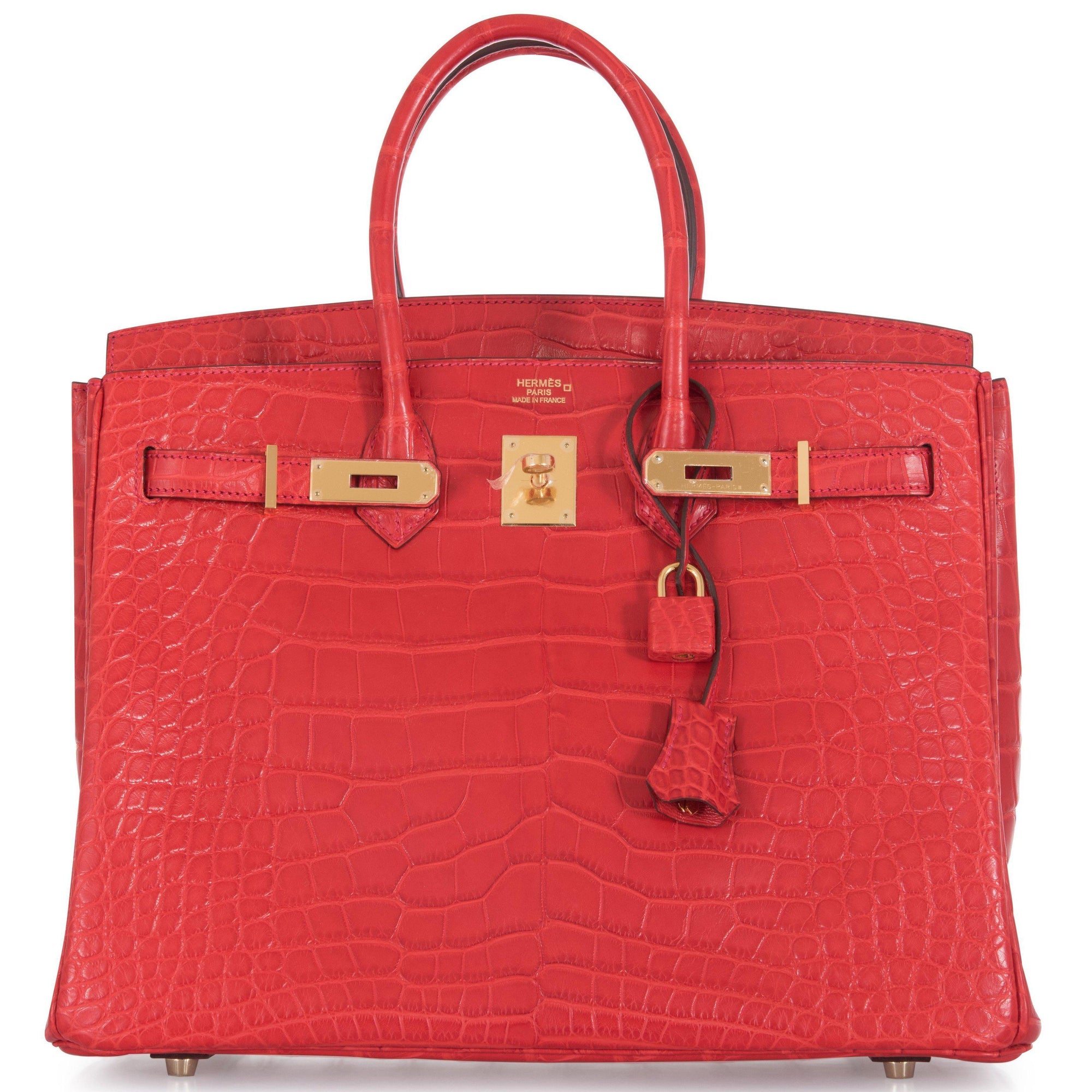 Hermès Birkin 35 Geranium Matte Alligator Gold Hardware