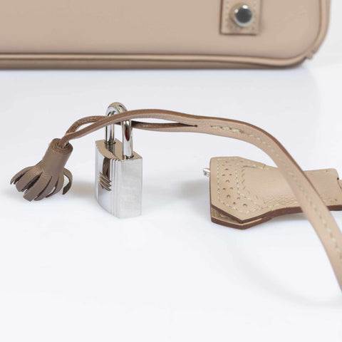 Hermès Birkin 35 Ghillies Argile Etoupe Swift Palladium Hardware