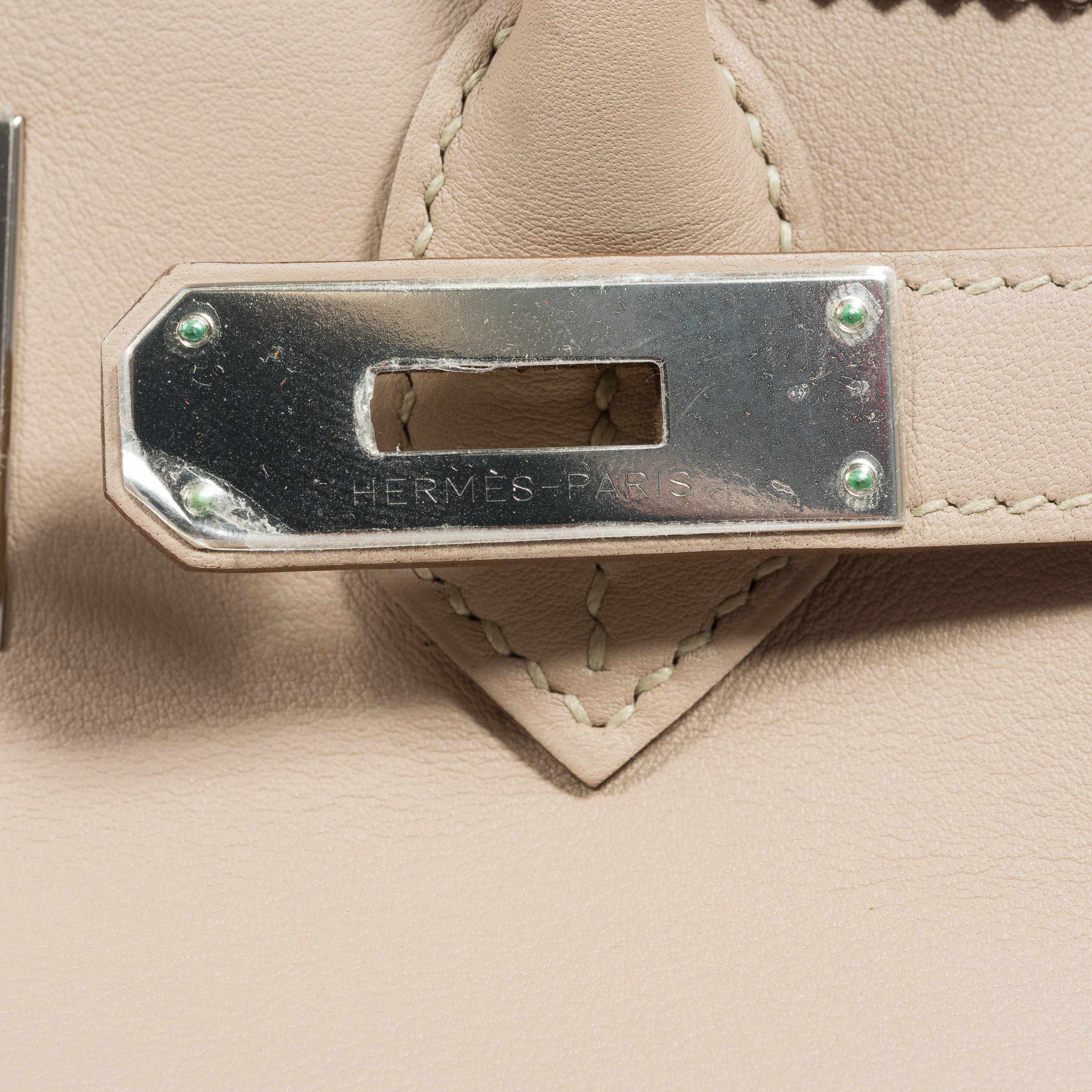 Hermès Birkin 35 Ghillies Argile Etoupe Swift Palladium Hardware