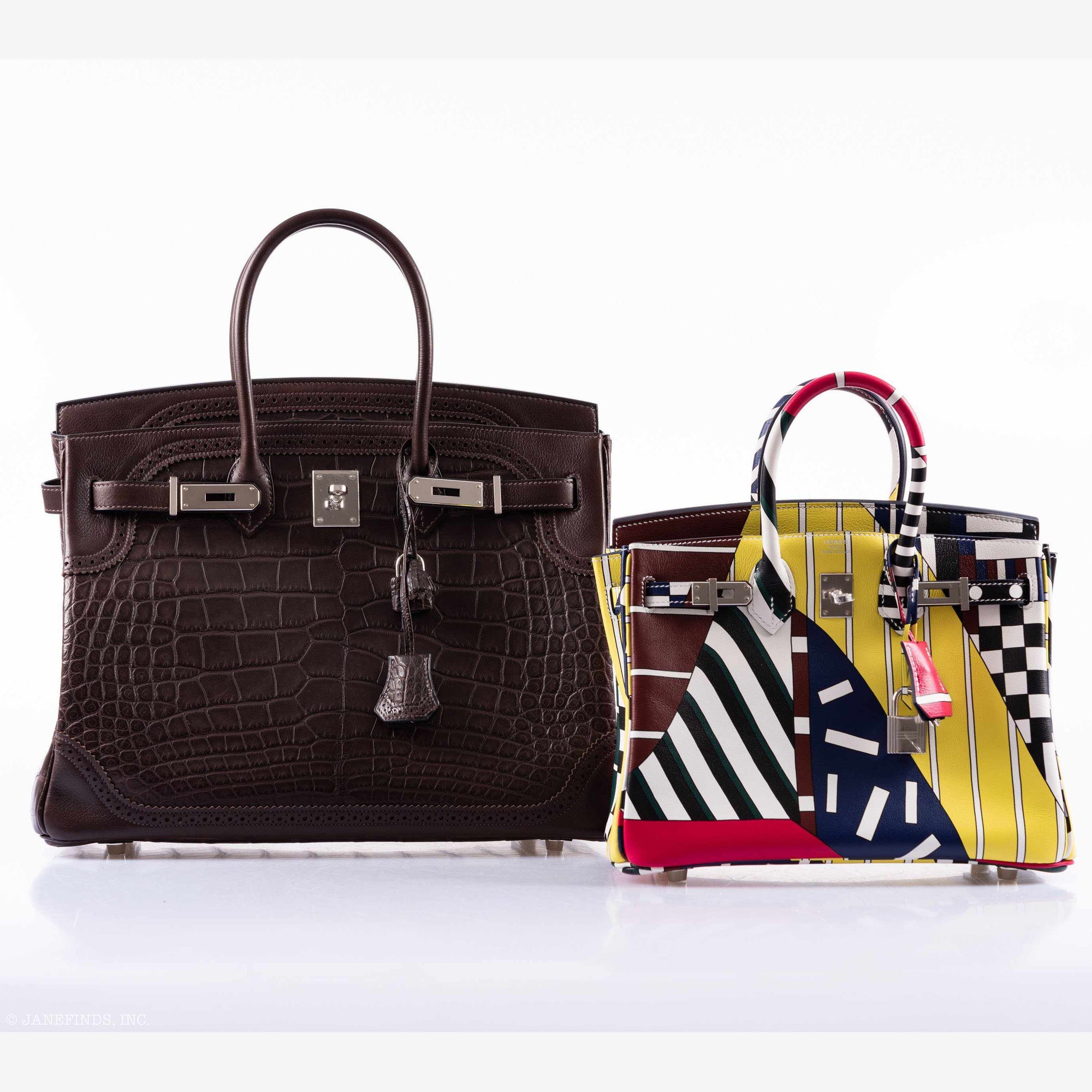 Hermès Birkin 35 Ghillies Matte Ébène Alligator Palladium Hardware