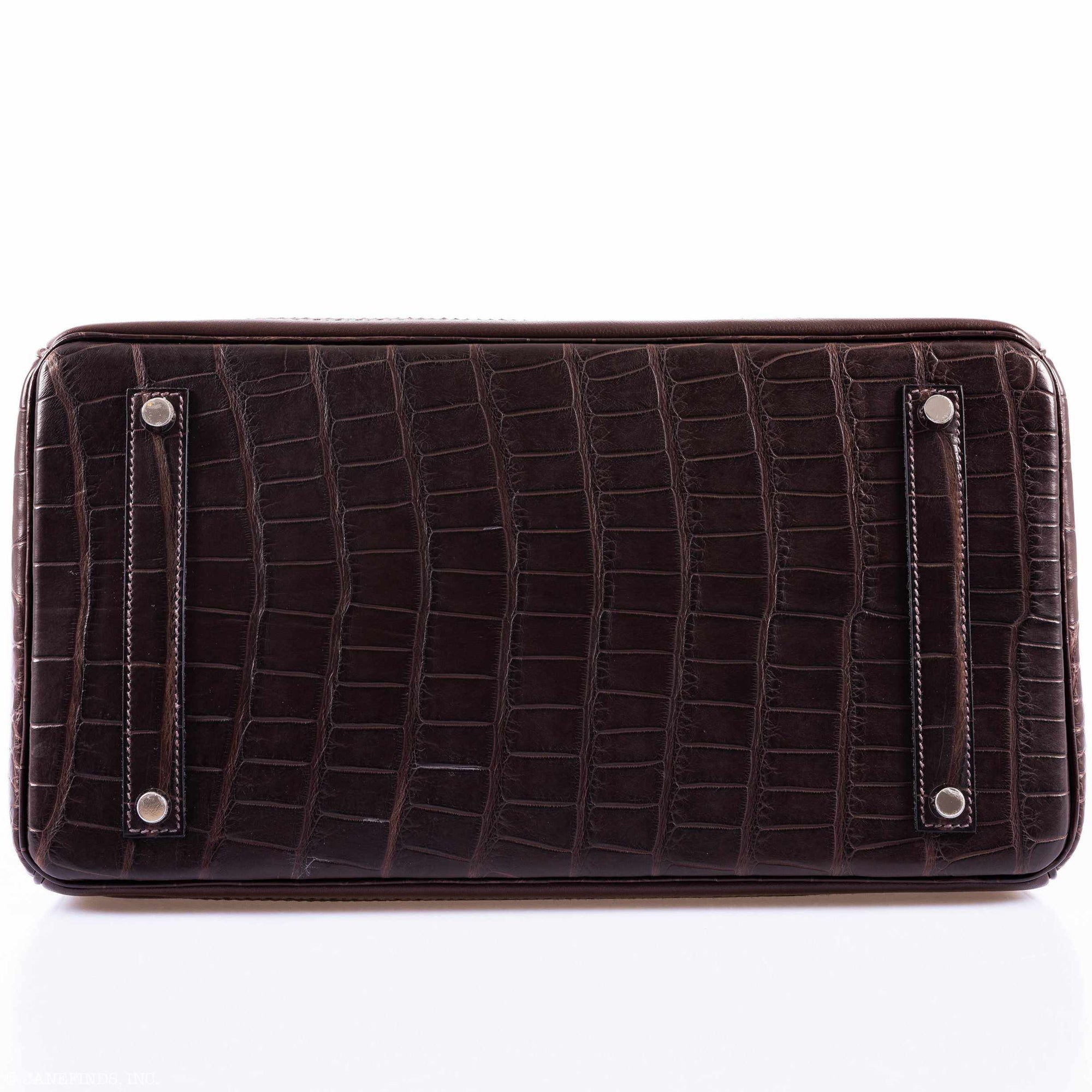 Hermès Birkin 35 Ghillies Matte Ébène Alligator Palladium Hardware