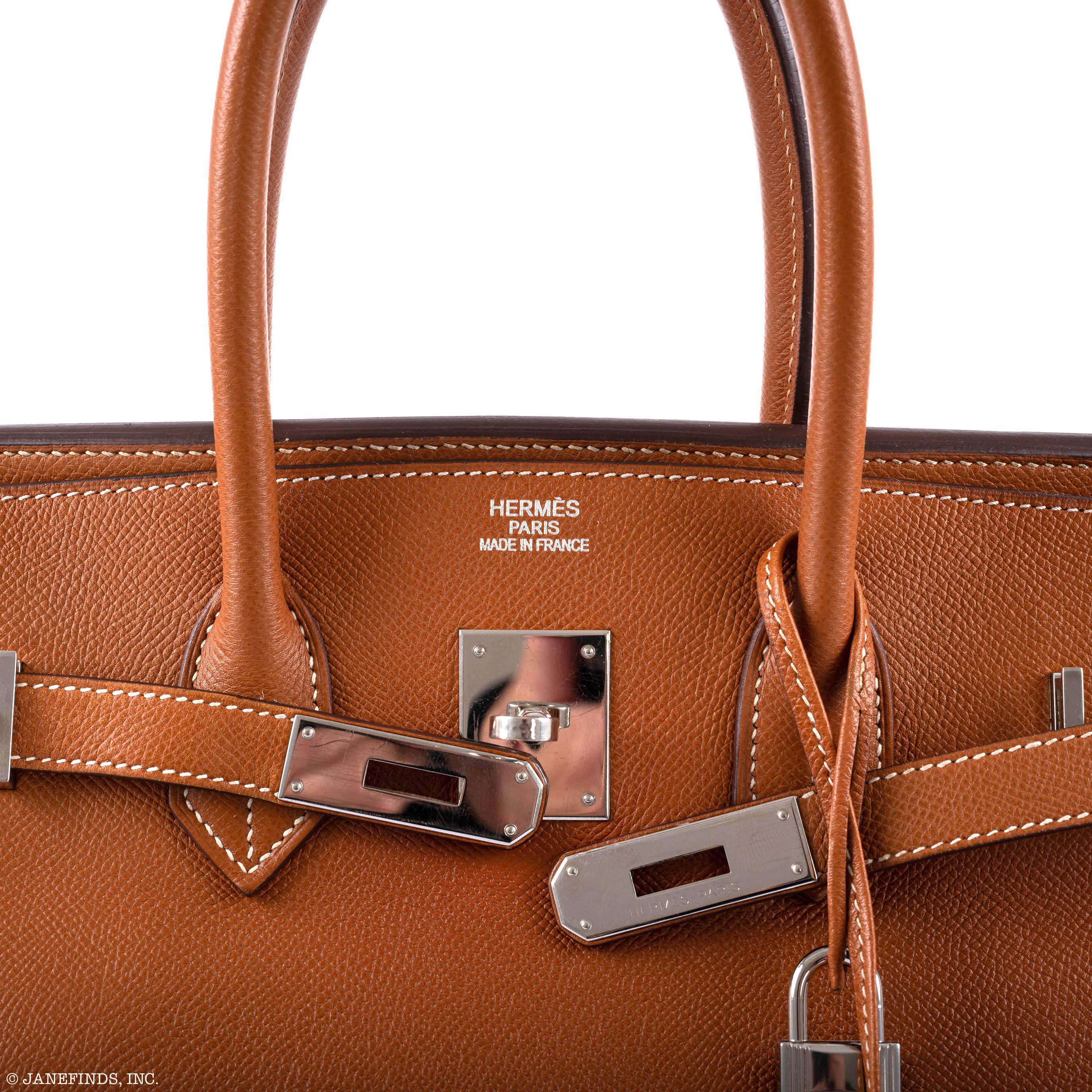 Hermès Birkin 35 Gold Epsom Palladium Hardware