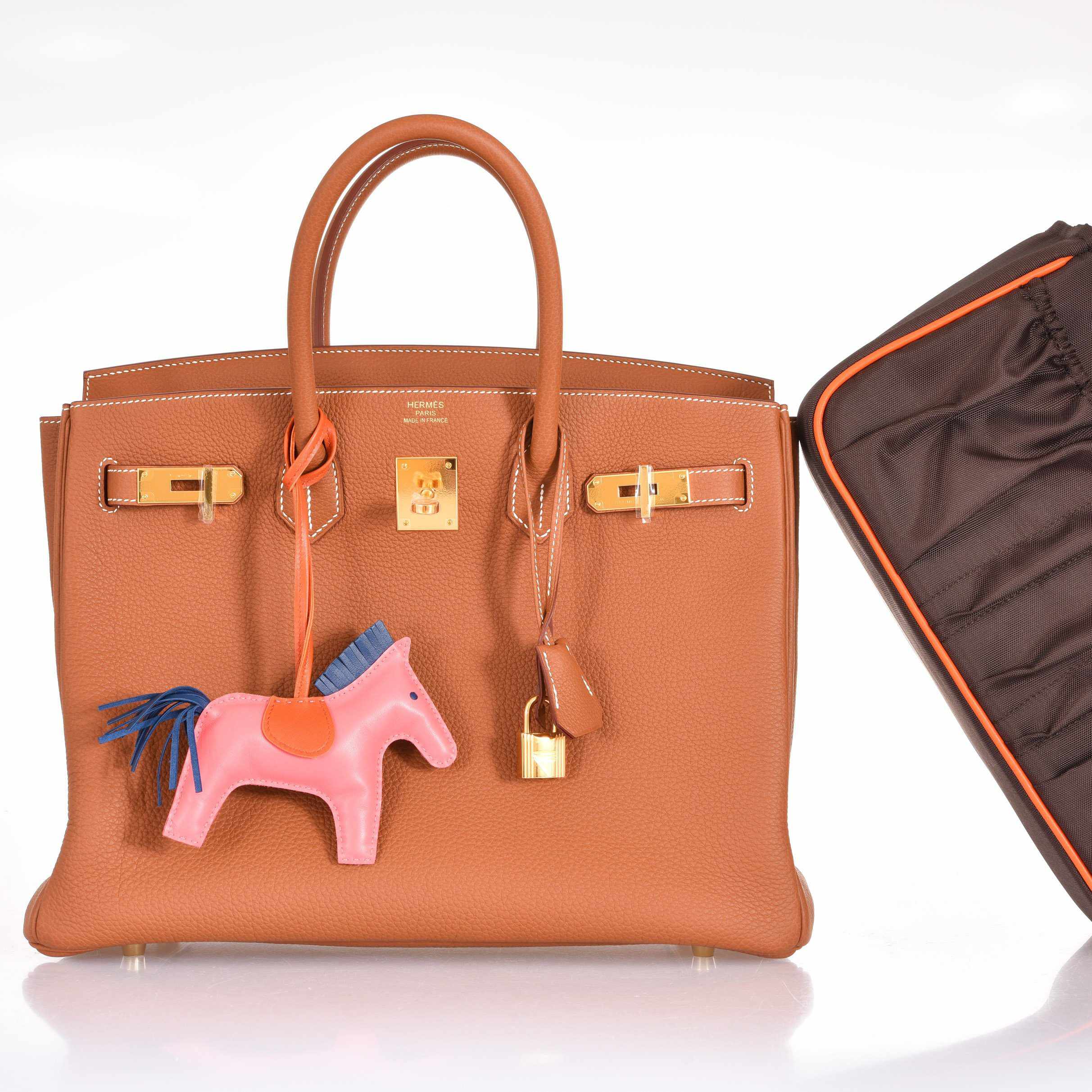 Hermès Birkin 35 Gold Verso Geranium Togo Gold Hardware