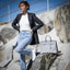 Hermès Birkin 35 Gris Mouette Verso Blue Agate Togo Palladium Hardware