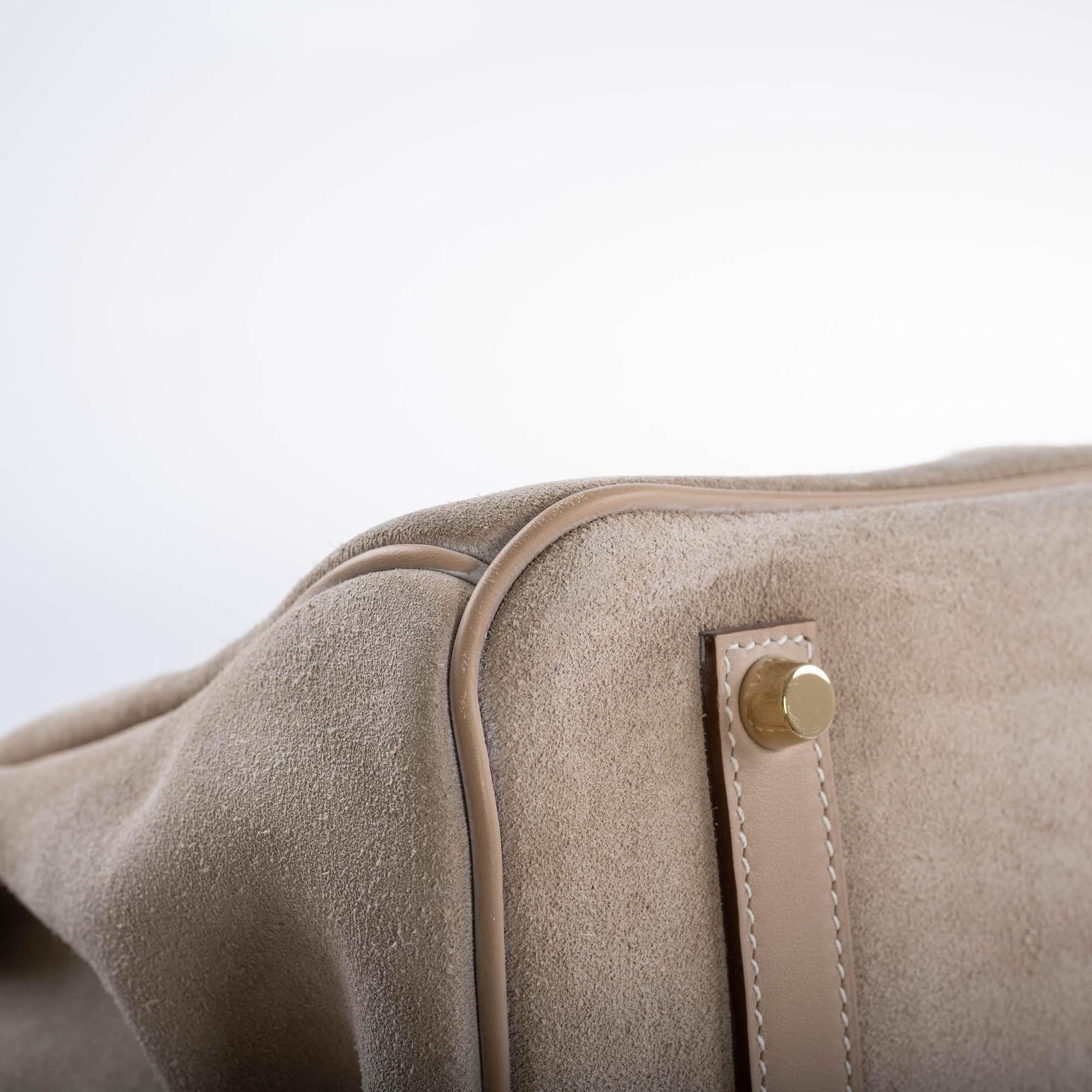 Hermès Birkin 35 "Grizzly" Limited Edition Argile Veau Doblis Suede Permabrass Hardware