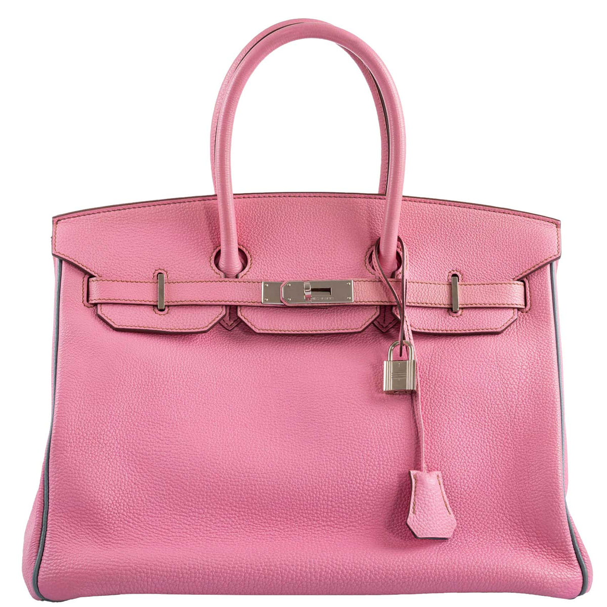 Hermès Hermes Birkin handbag 35 SWIFT LEATHER PINK BABY PINK ATTRIBUTES  PALLADIE BAG ref.808062 - Joli Closet