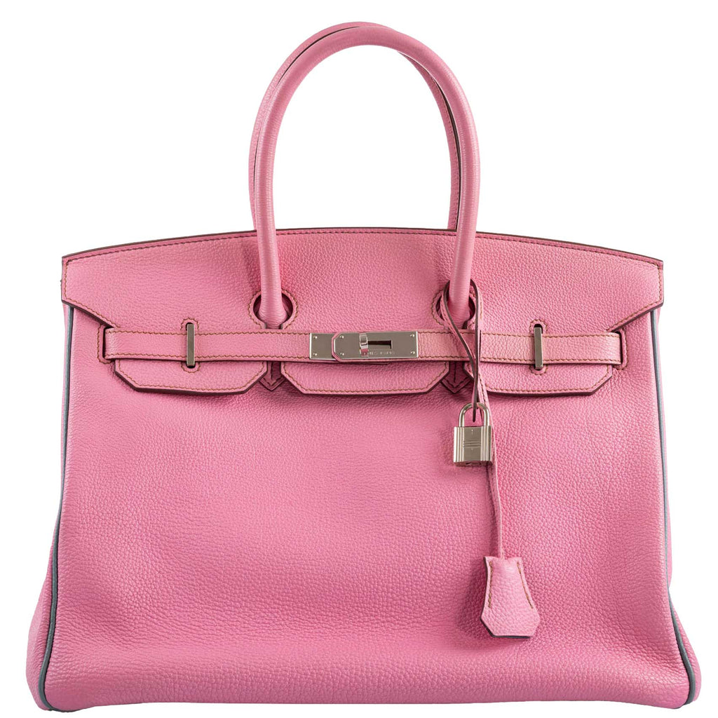 Hermès Birkin 35 HSS 5P Bubblegum Pink & Celeste Togo Palladium Hardwa