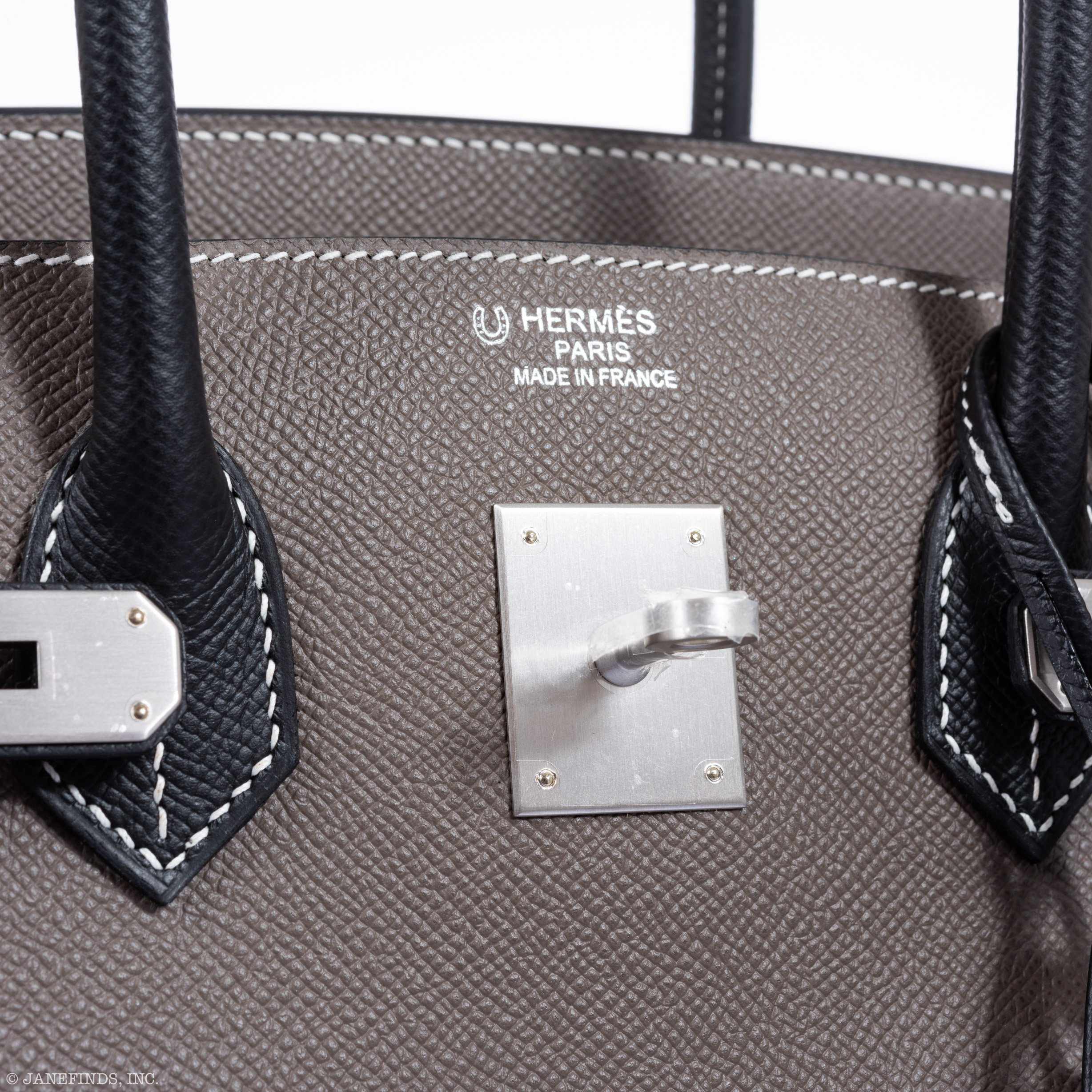 Hermès Birkin 35 HSS Bi-Color Etain & Black Epsom Brushed Palladium Hardware
