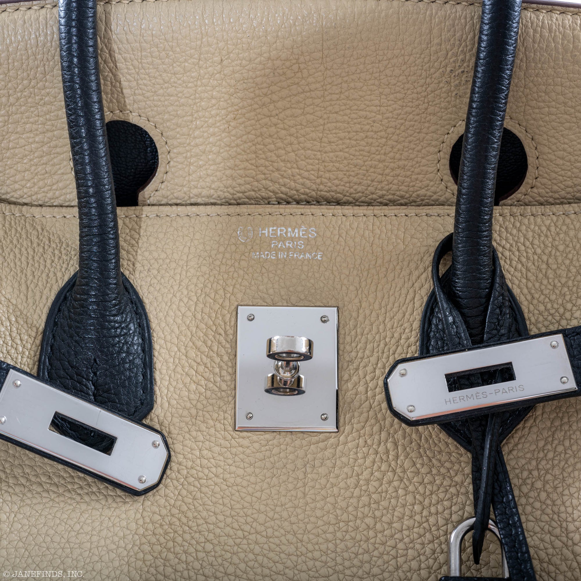 Hermès Birkin 35 HSS Black & Parchemin Togo Palladium Hardware
