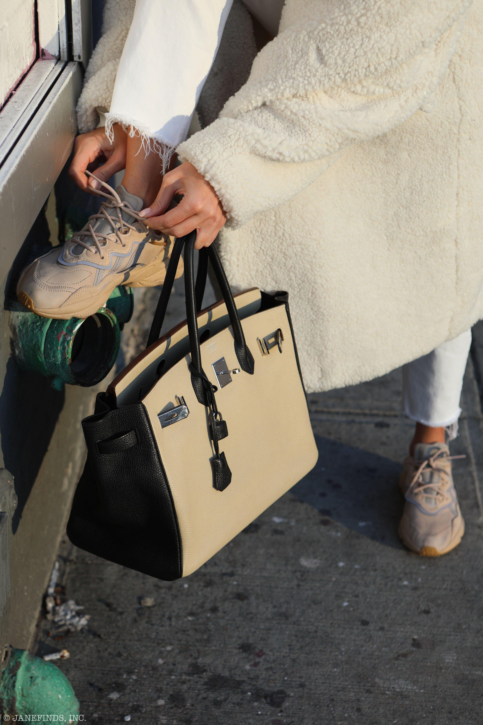 Hermès Birkin 35 HSS Black & Parchemin Togo Palladium Hardware