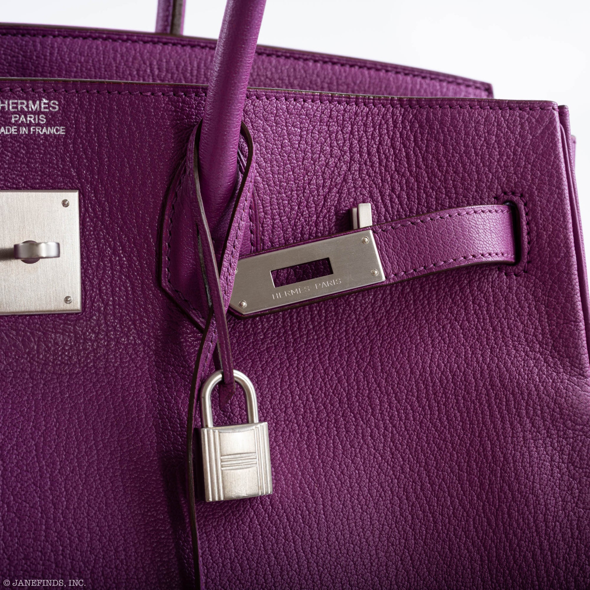 Hermès Birkin 35 HSS Cyclamen & Iris Chèvre Goatskin Brushed Palladium Hardware - 2009 M, Square