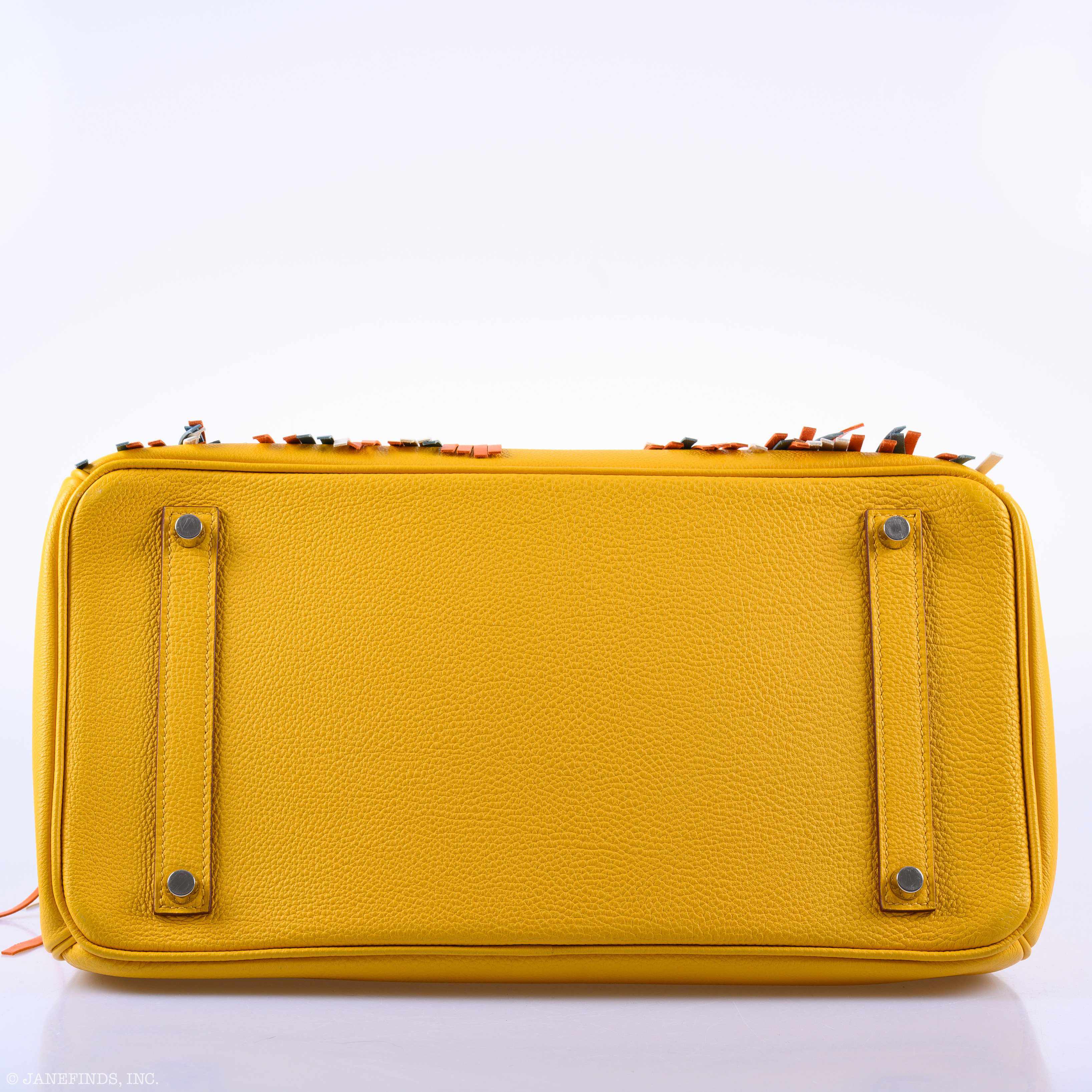 Hermès Birkin 35 HSS Fringe Soleil Togo & Multicolor Swift Leather Palladium Hardware