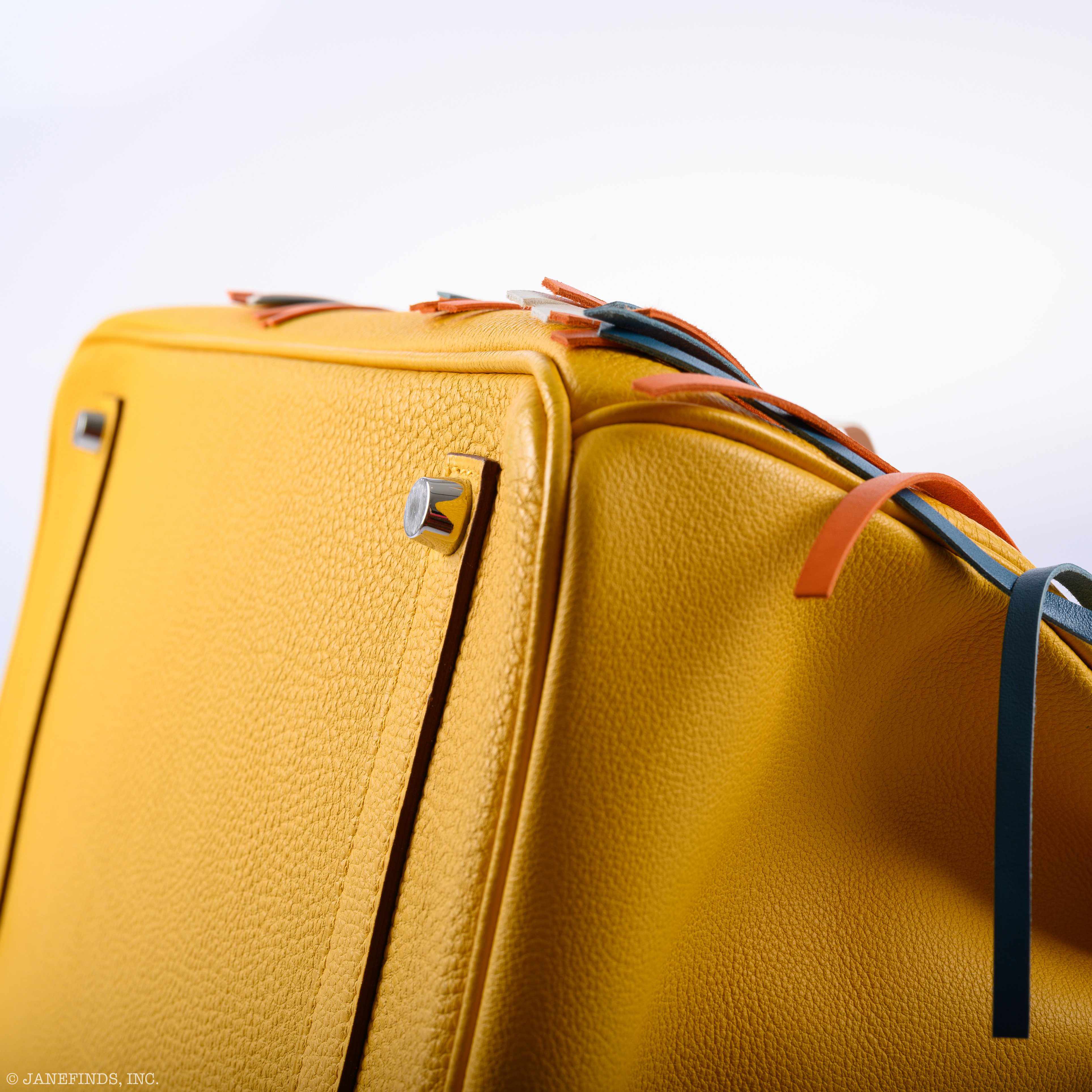 Hermès Birkin 35 HSS Fringe Soleil Togo & Multicolor Swift Palladium Hardware