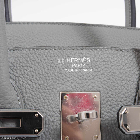 Hermès Birkin 35 HSS Gris Mouette & Vert Fonce Togo Palladium Hardware