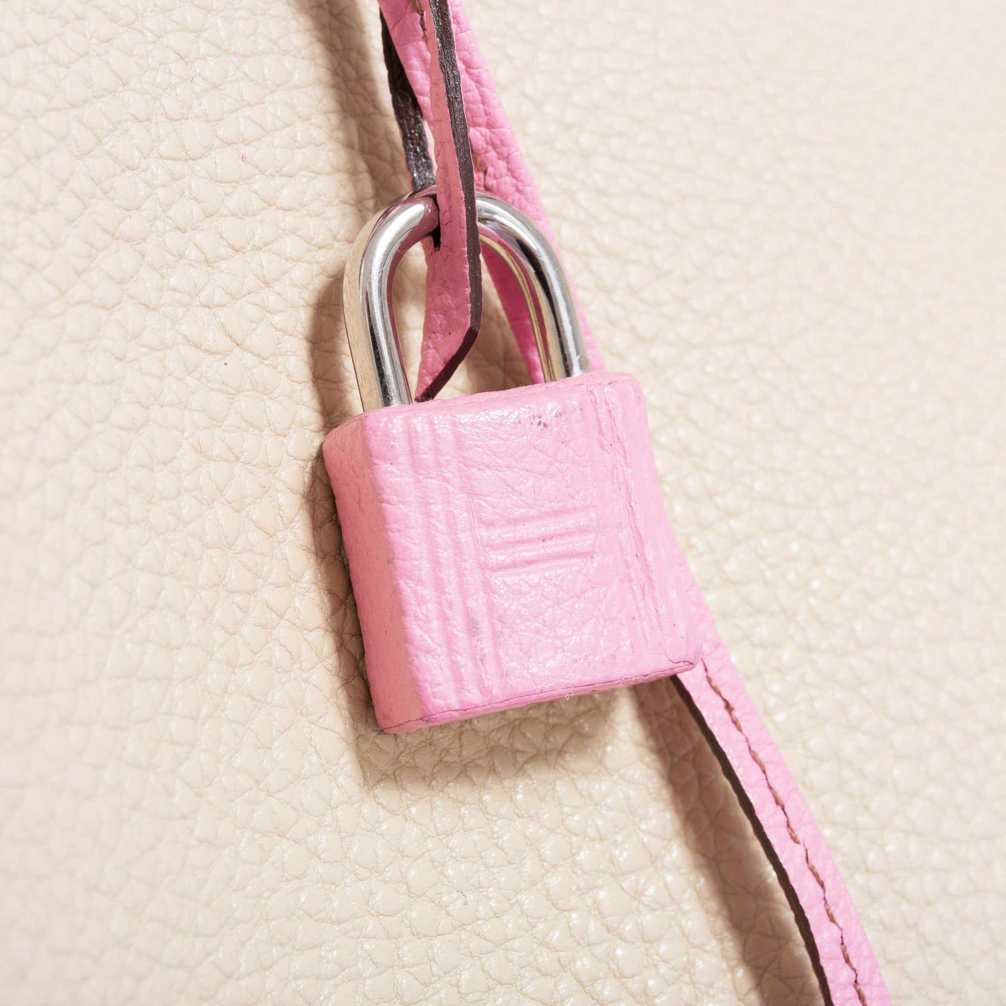 Hermès Birkin 35 HSS Gris Tourterelle/Bubblegum/Trench Togo Palladium Hardware