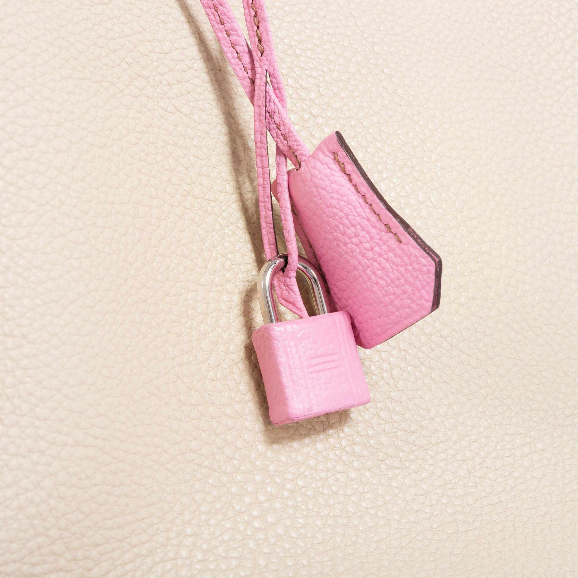 Hermès Birkin 35 HSS Gris Tourterelle/Bubblegum/Trench Togo Palladium Hardware
