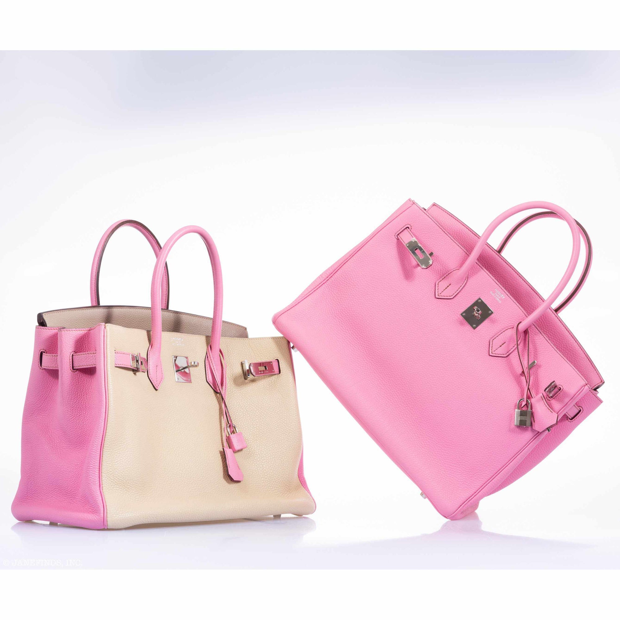 Hermès Birkin 35 HSS Gris Tourterelle/Bubblegum/Trench Togo Palladium Hardware