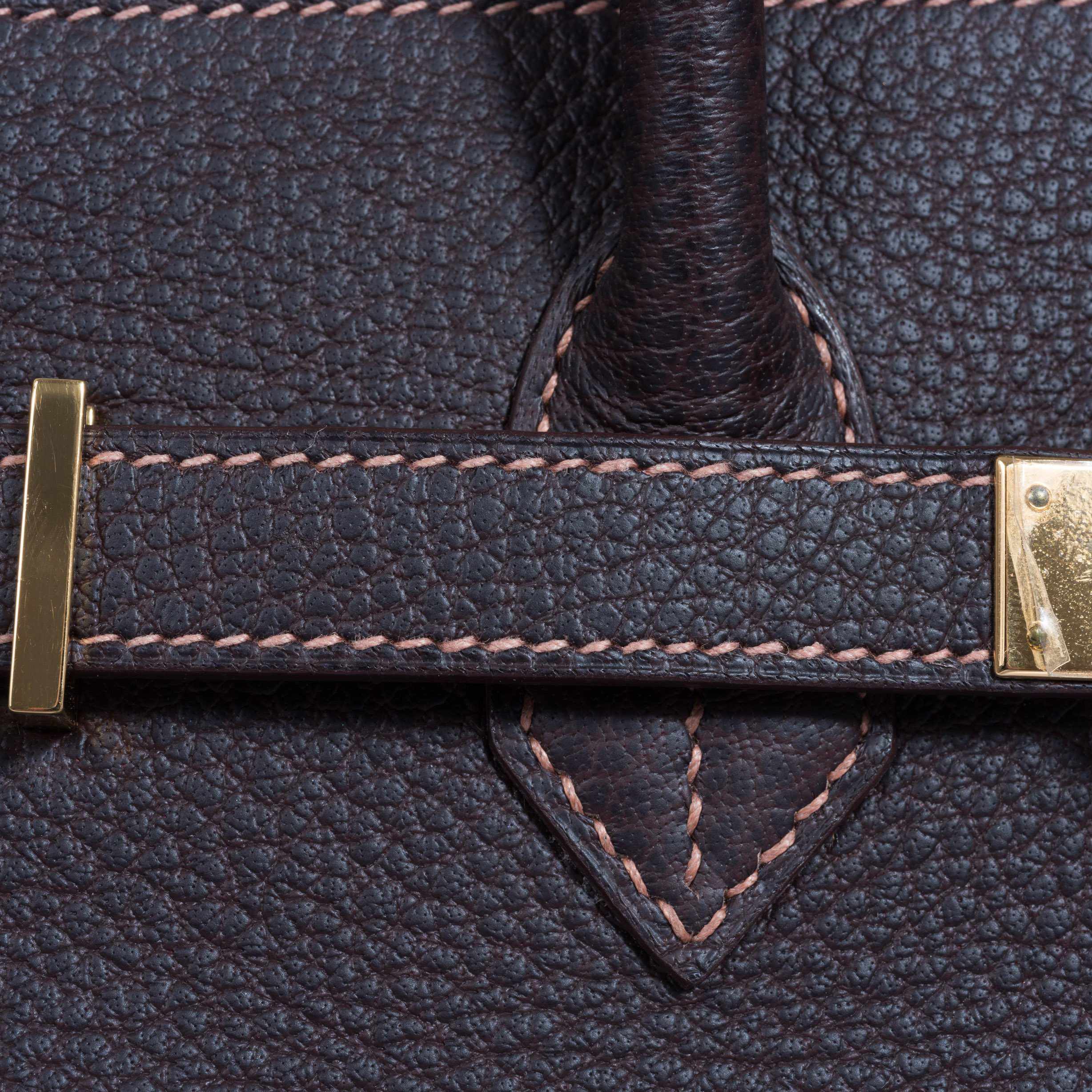 Hermès Birkin 35 Havane Fjord Special Stitching Gold Hardware