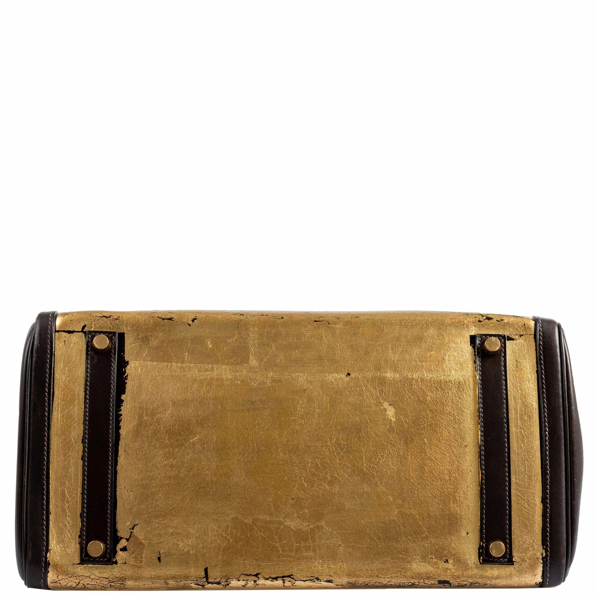 Hermès Birkin 35 "L'Amazone d'Or" Gold Leaf Amazonia/Marron Foncé Box Gold Hardware JaneFinds Custom Shop