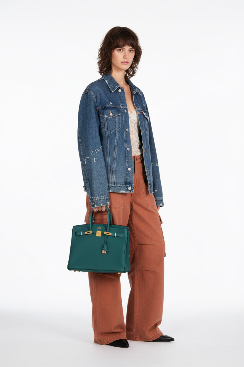 Hermès Birkin 35 Malachite Togo Gold Hardware