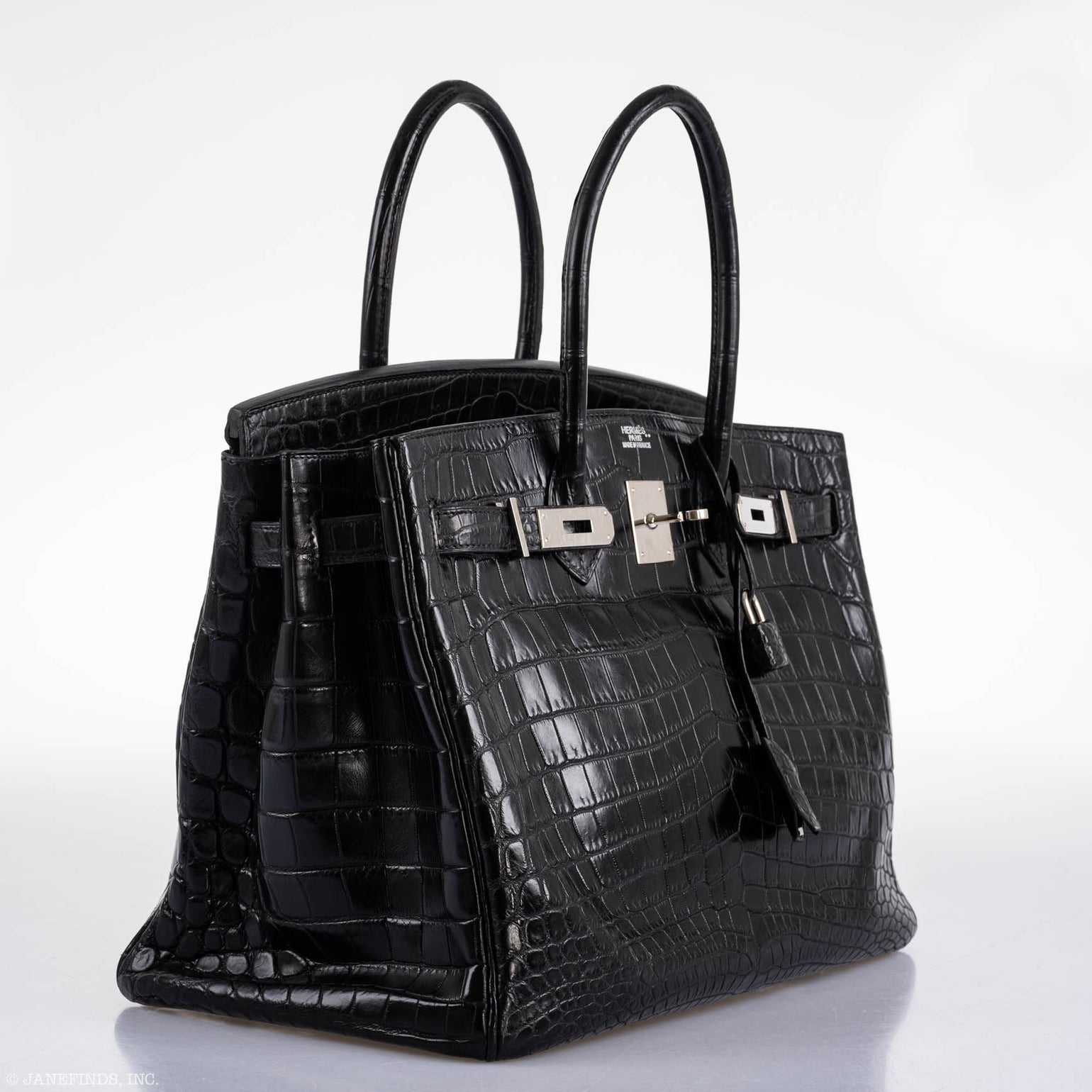 Hermès Birkin 35 Matte Black Nilo Crocodile with Palladium Hardware ...
