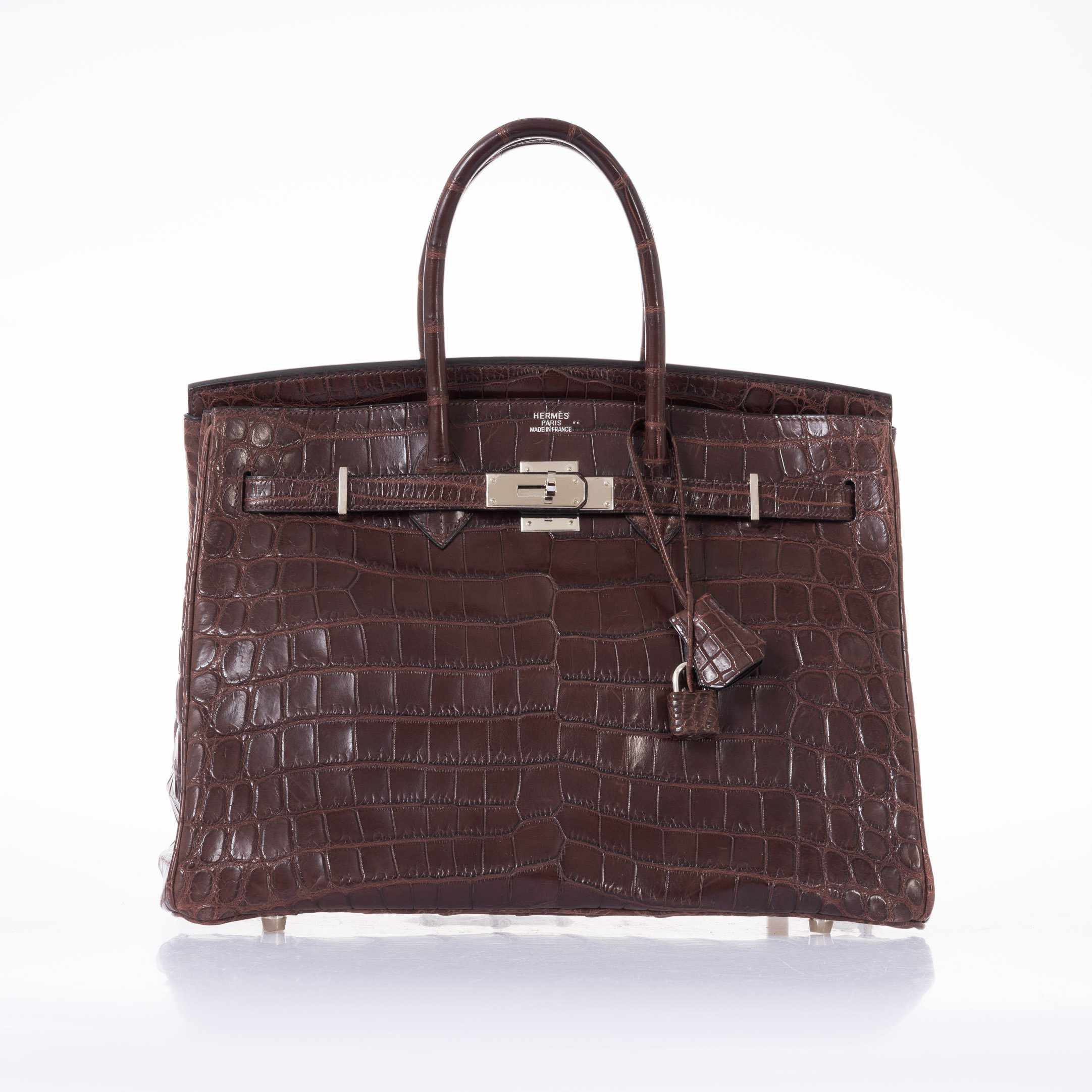 Hermès Birkin 35 Matte Havane Niloticus Crocodile Palladium Hardware