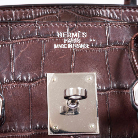 Hermès Birkin 35 Matte Havane Niloticus Crocodile Palladium Hardware