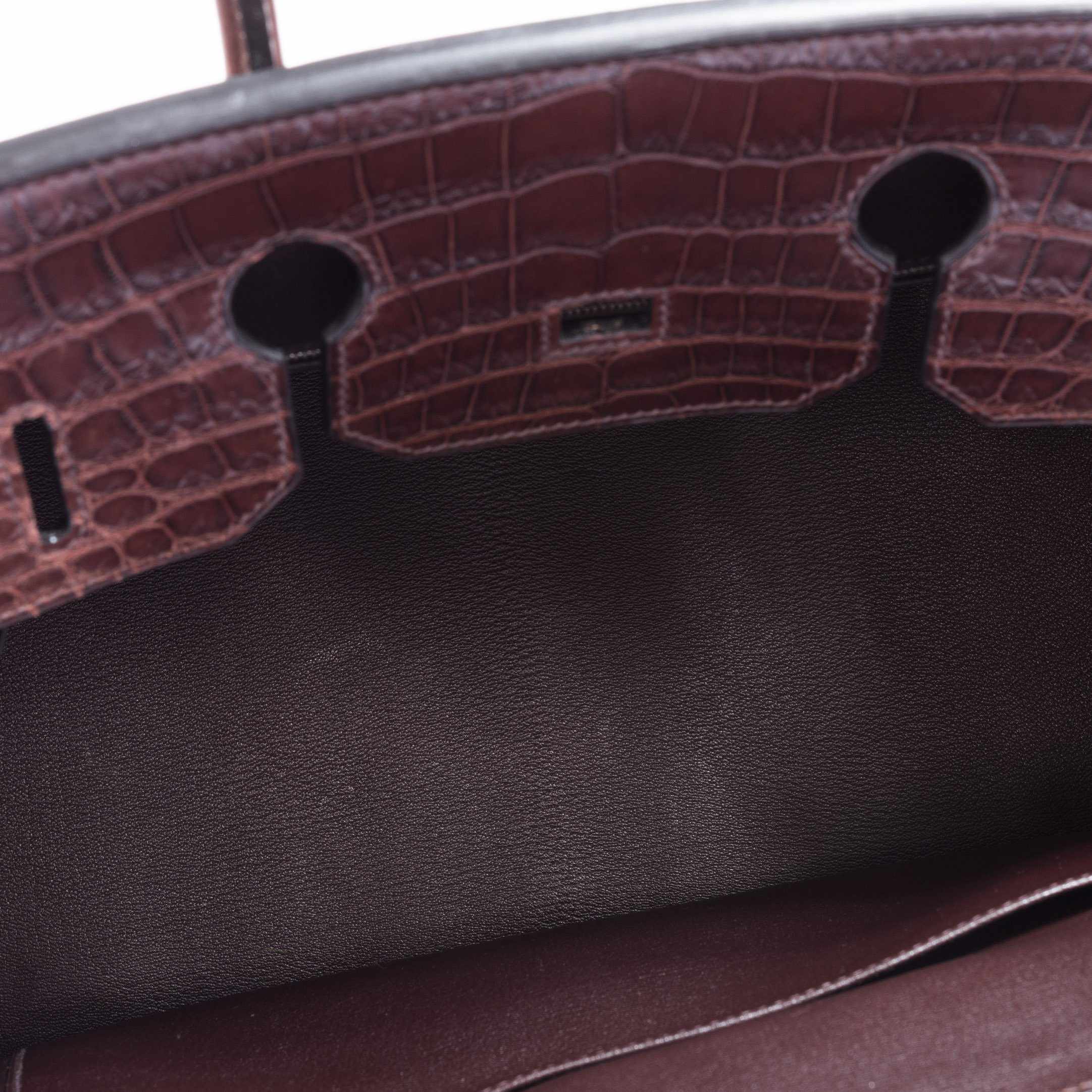 Hermès Birkin 35 Matte Havane Niloticus Crocodile Palladium Hardware