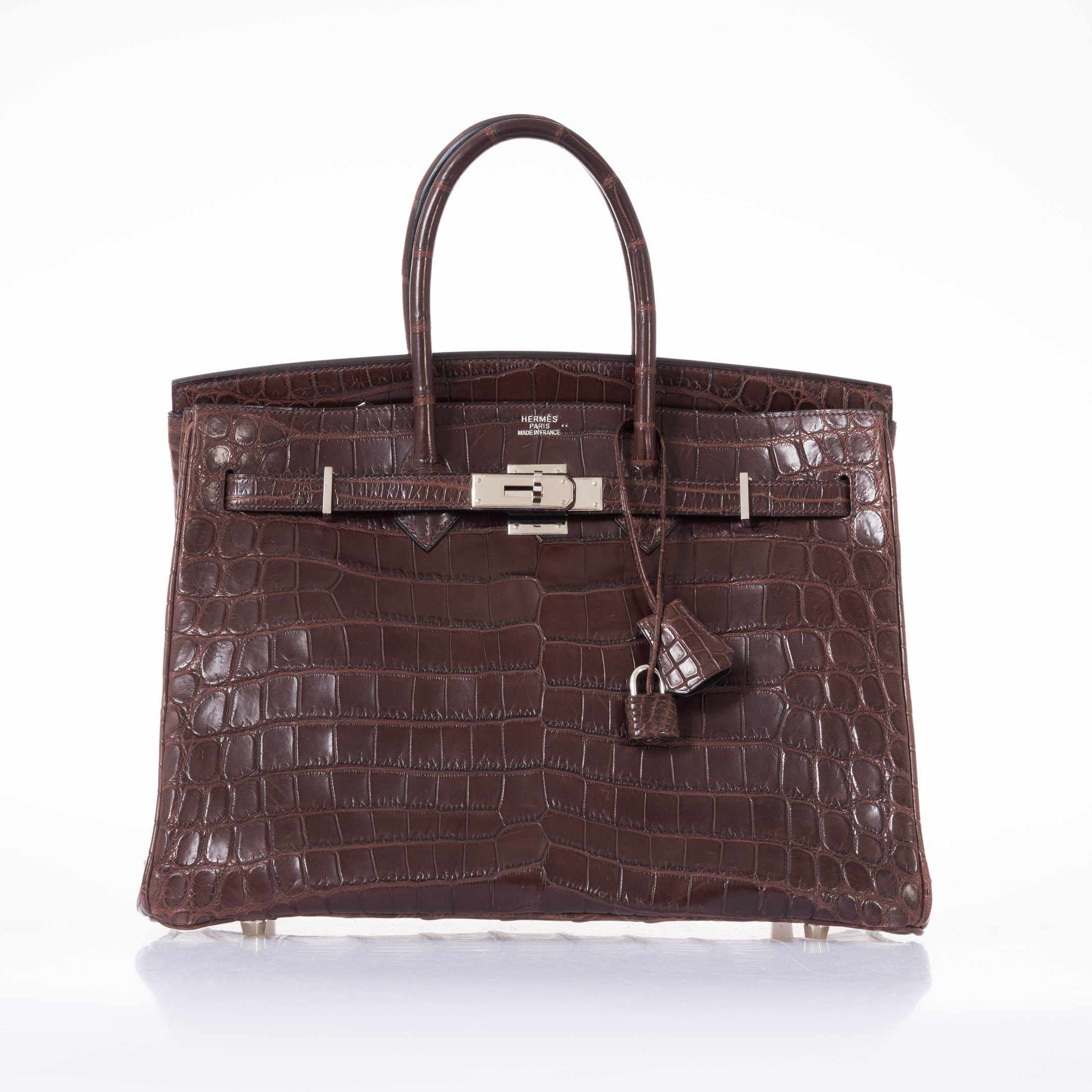 Hermès Birkin 35 Matte Havane Niloticus Crocodile Palladium Hardware