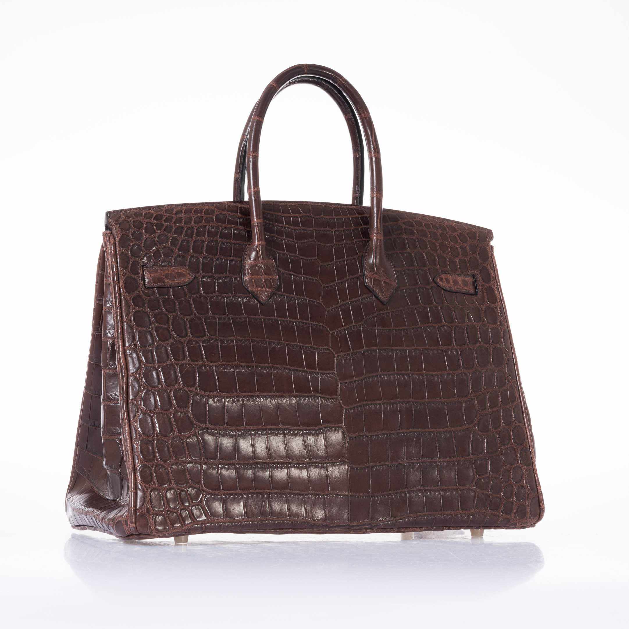 Hermès Birkin 35 Matte Havane Niloticus Crocodile Palladium Hardware