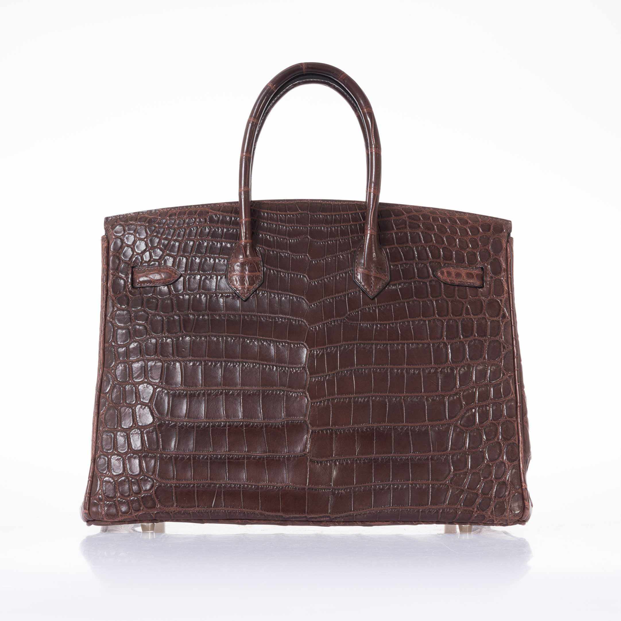 Hermès Birkin 35 Matte Havane Niloticus Crocodile Palladium Hardware