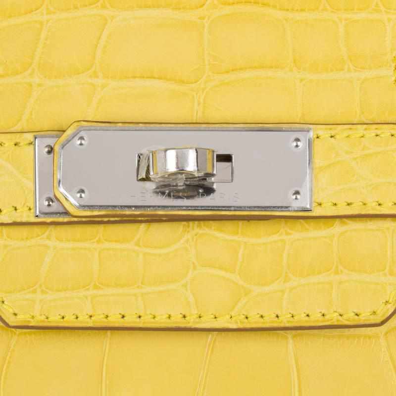 Hermès Birkin 35 Mimosa Matte Alligator Palladium