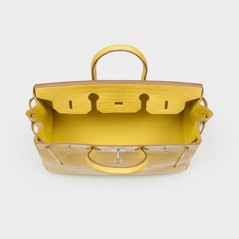 Hermès Birkin 35 Mimosa Matte Alligator Palladium