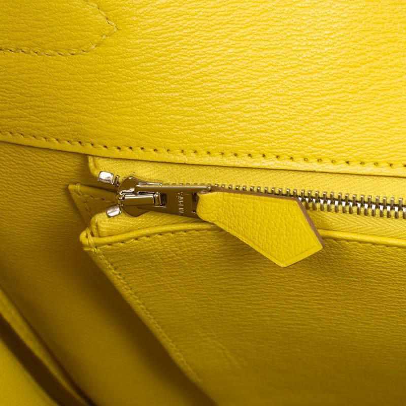 Hermès Birkin 35 Mimosa Matte Alligator Palladium