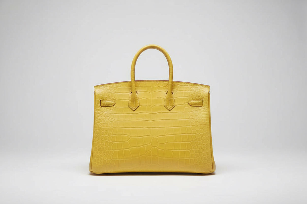 Hermès Birkin 35 Mimosa Matte Alligator Palladium
