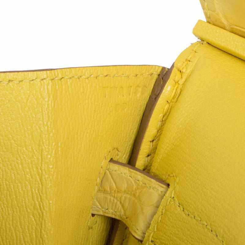 Hermès Birkin 35 Mimosa Matte Alligator Palladium