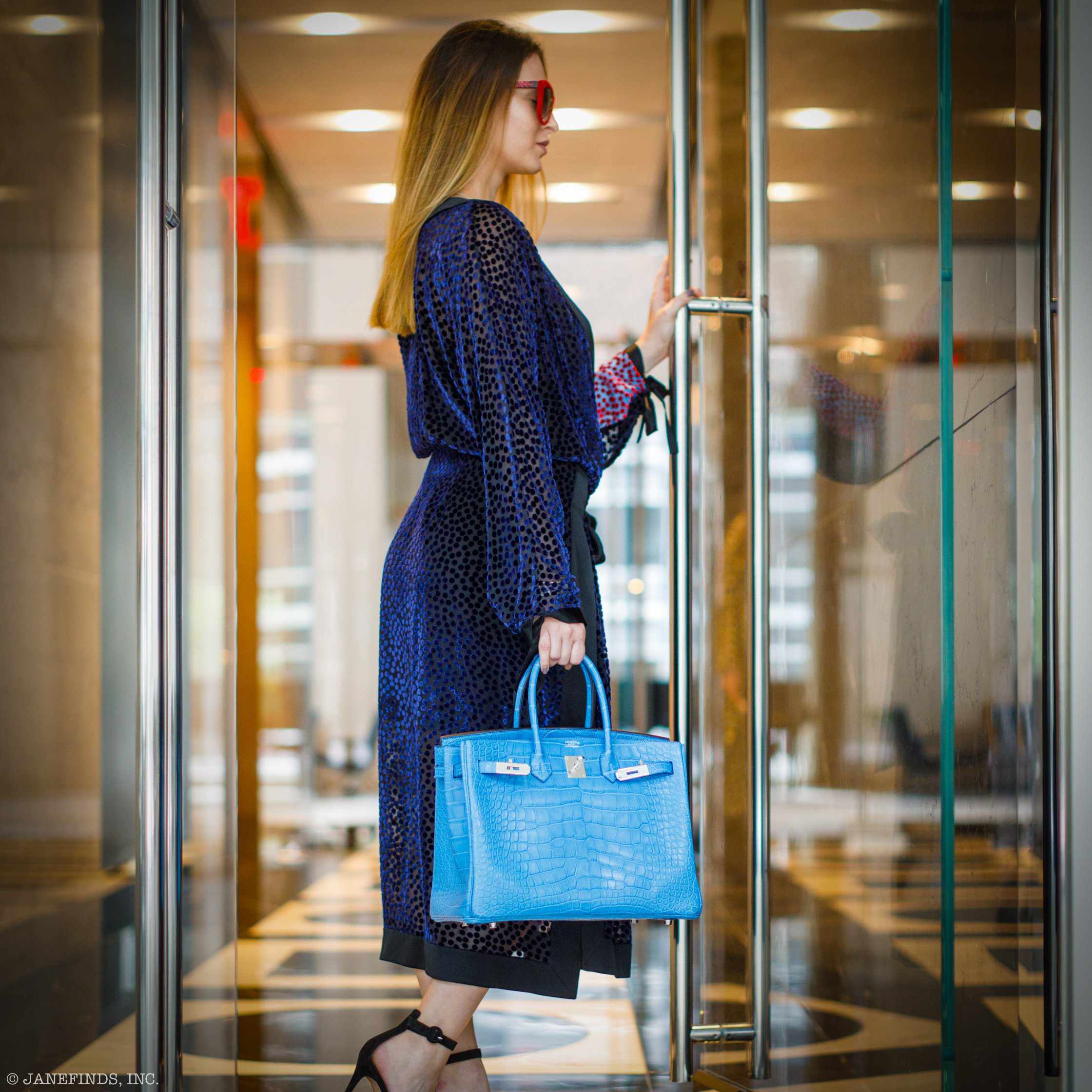 Hermès Birkin 35 Mykonos Matte Alligator Palladium Hardware