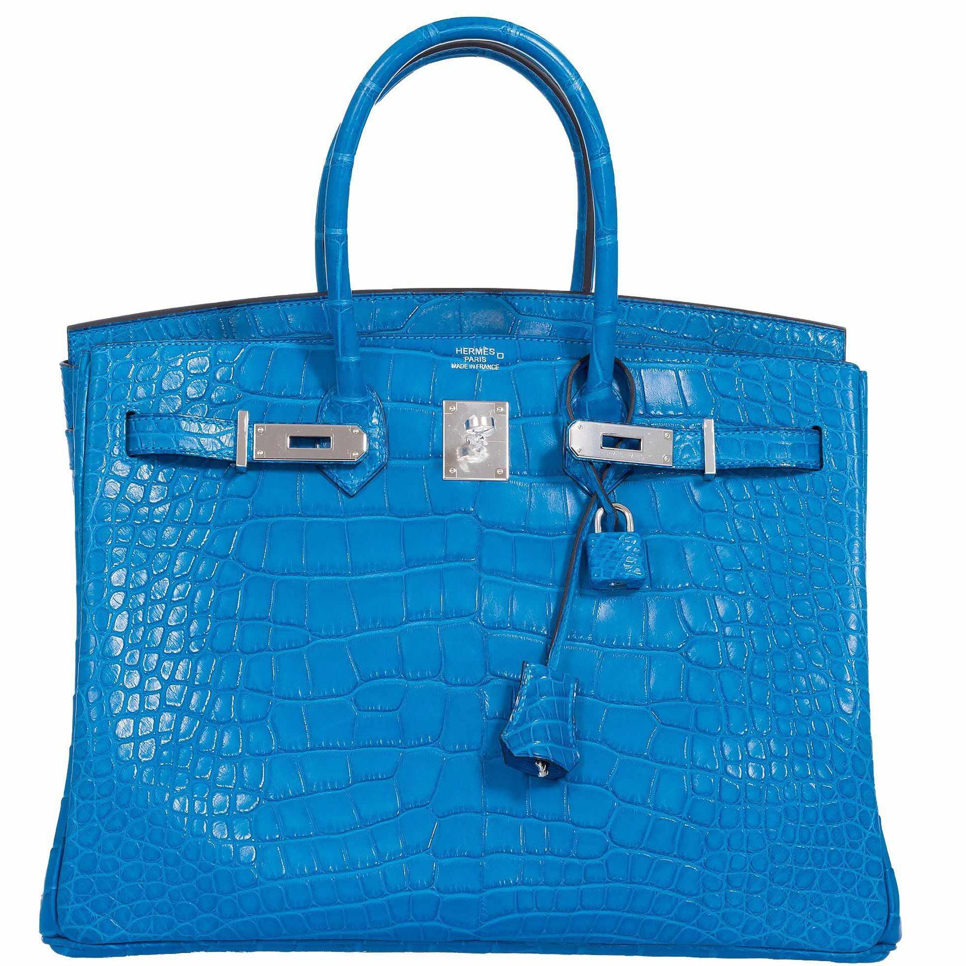 Hermès Birkin 35 Mykonos Matte Alligator Palladium Hardware